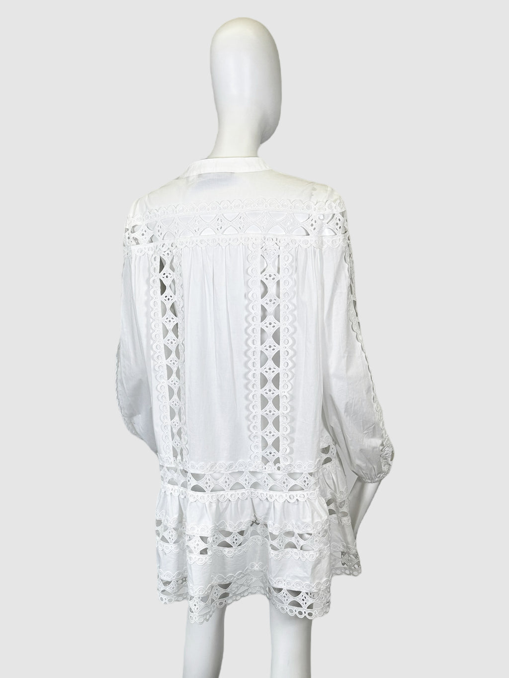 Eyelet Mini Dress - Size S