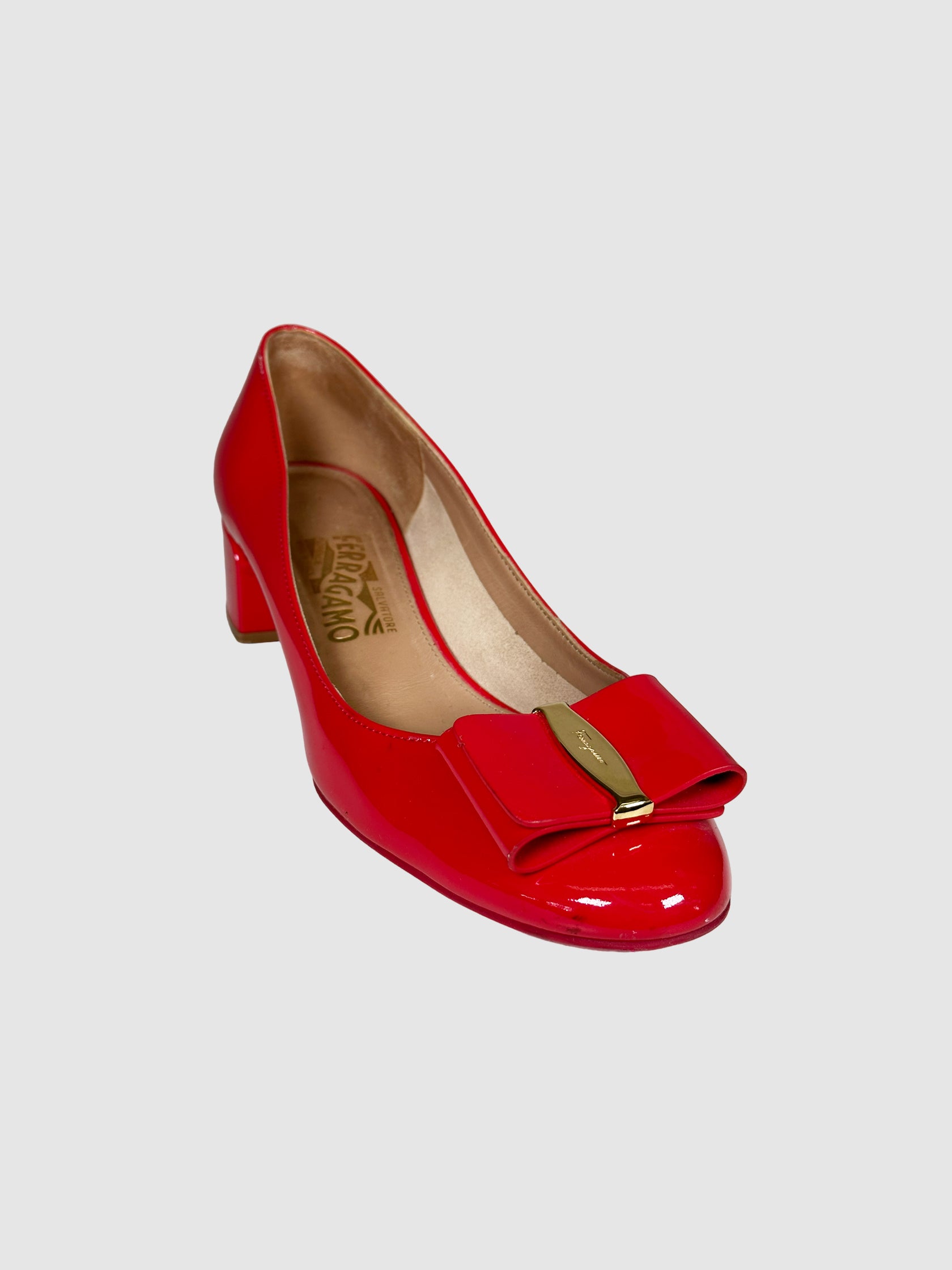 Salvatore Ferragamo Patent Leather Pumps - Size 40