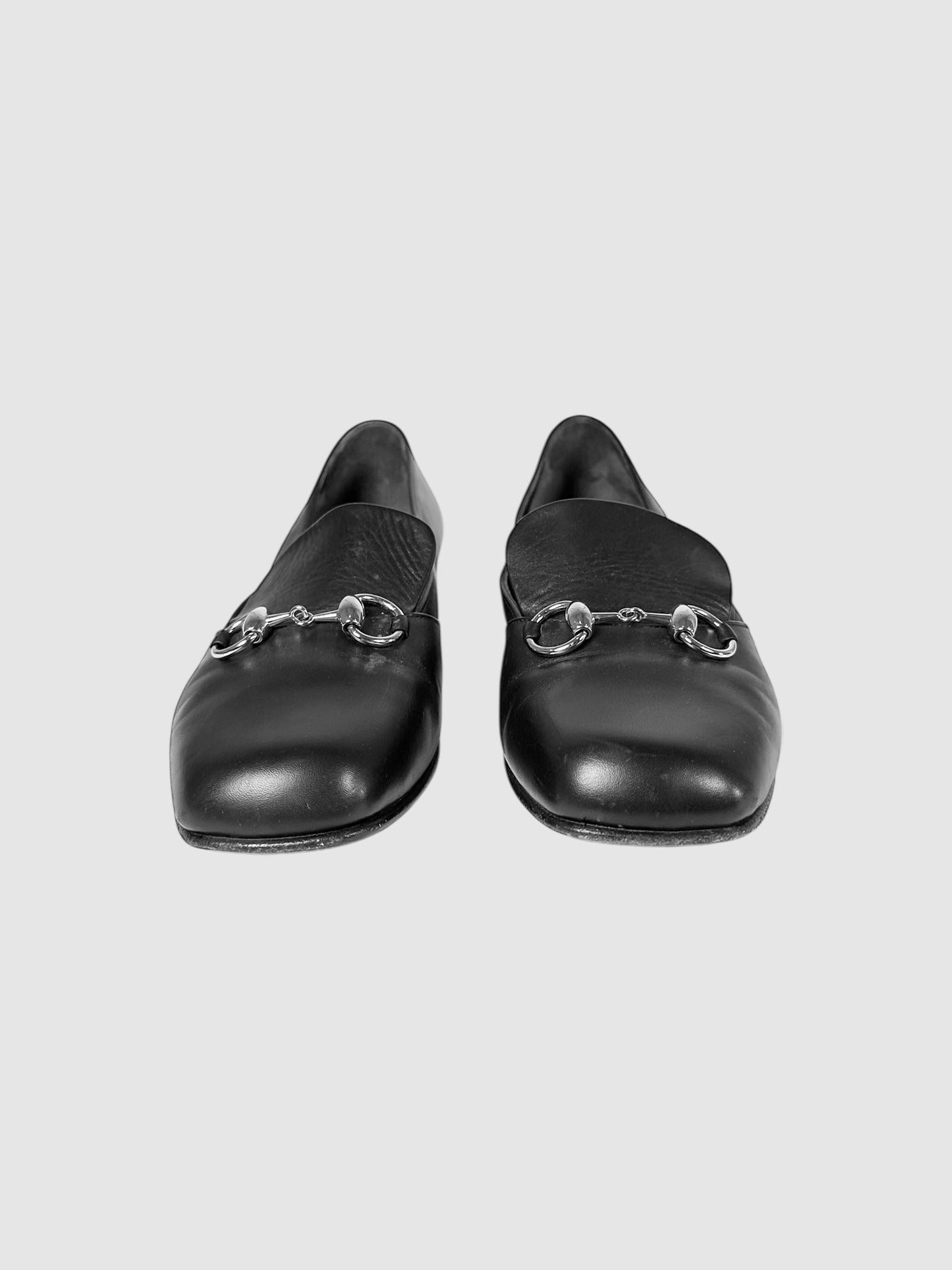 Horsebit Square Toe Loafers - Size 38