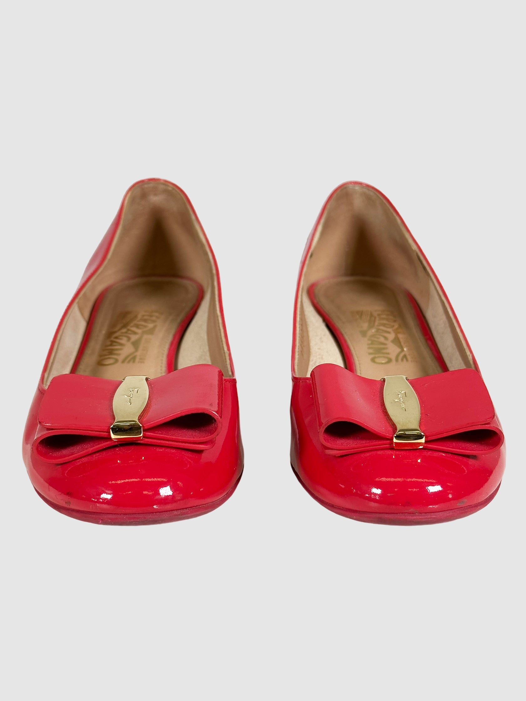 Salvatore Ferragamo Patent Leather Pumps - Size 40