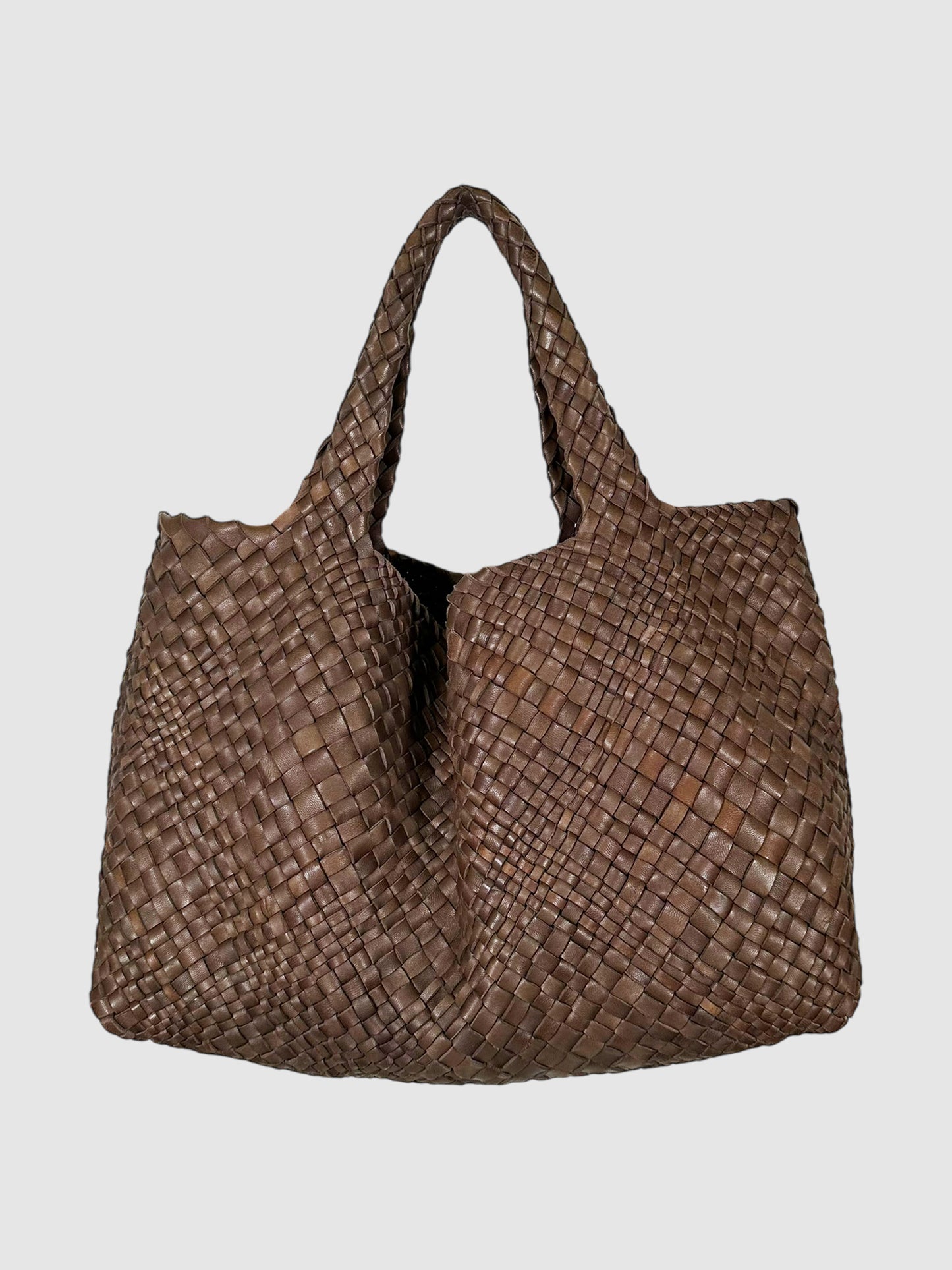 Woven Leather Tote Bag