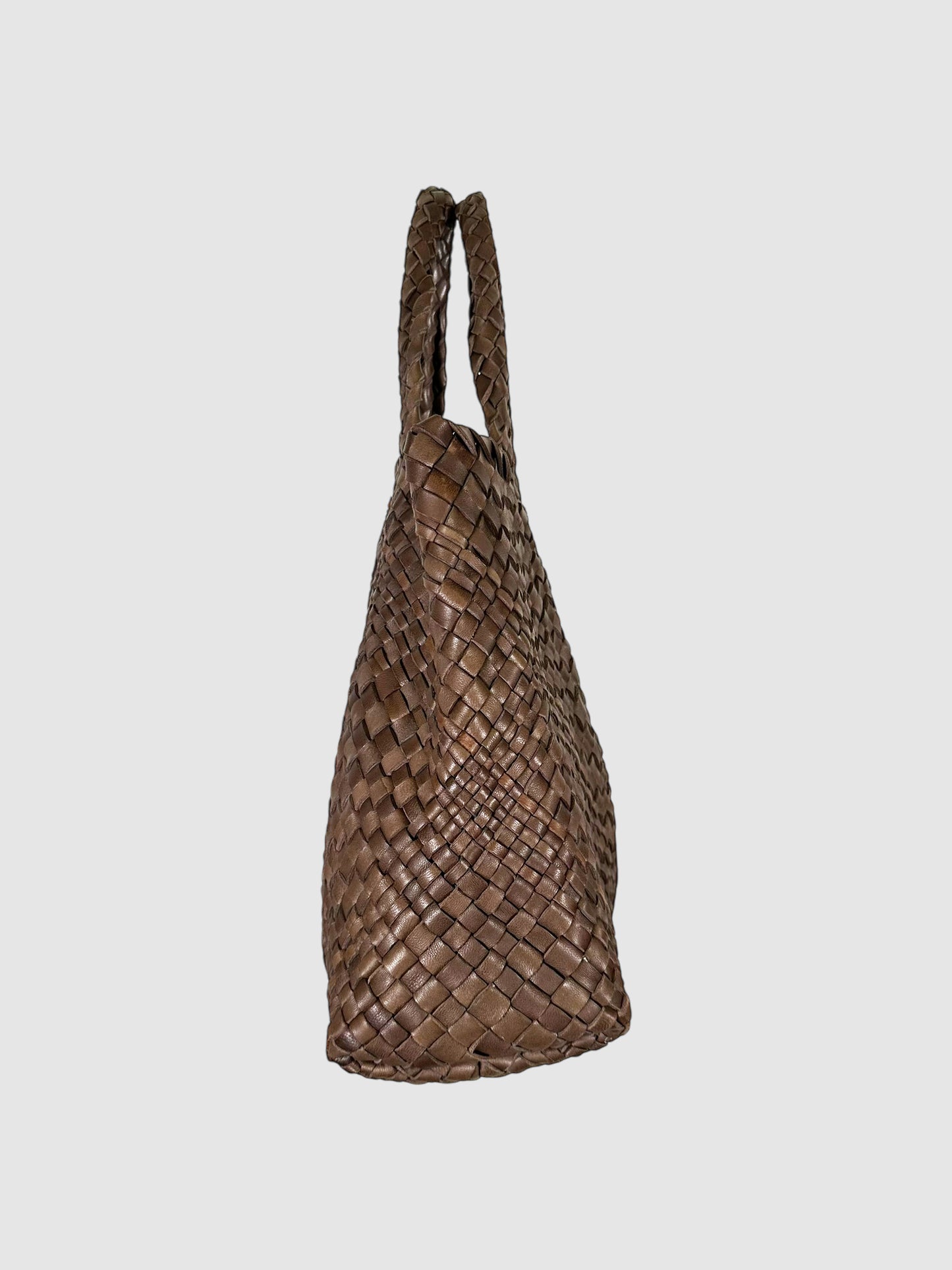 Woven Leather Tote Bag