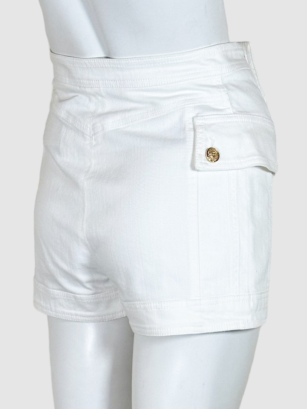 Shorts with Pockets and Gold Detail Buttons - Size 34
