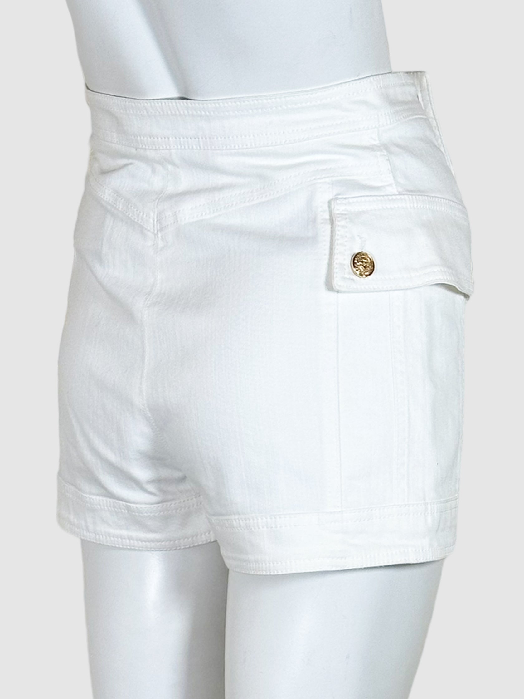 Shorts with Pockets and Gold Detail Buttons - Size 34