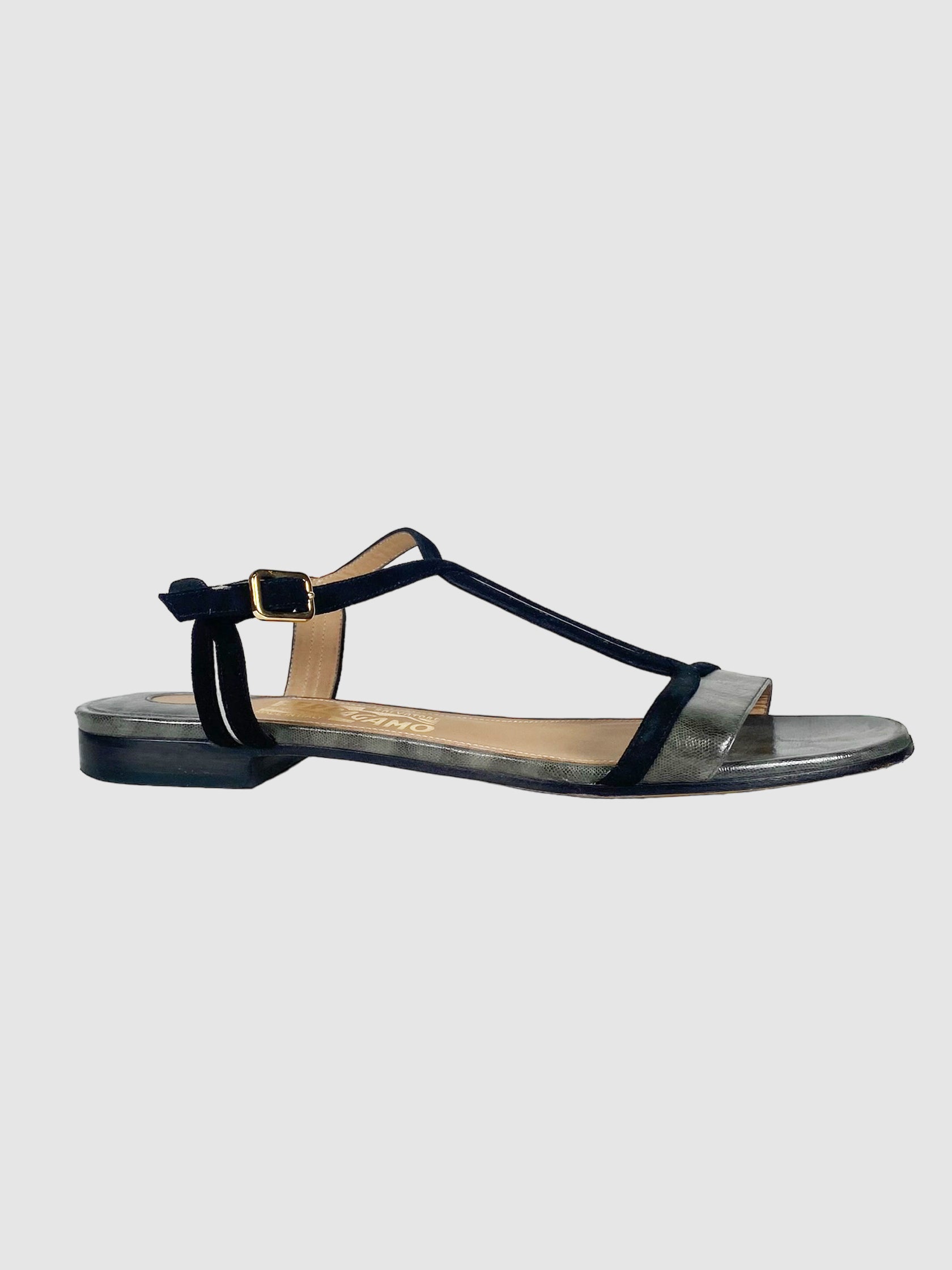 Salvatore Ferragamo Leather Sandal - Size 7.5