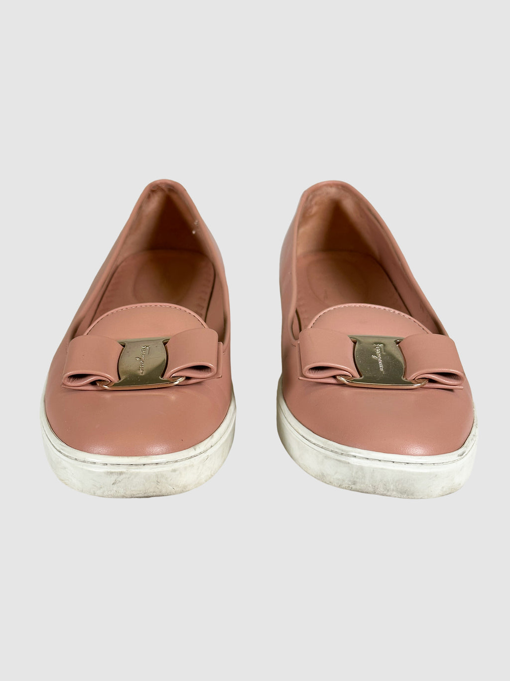 Salvatore Ferragamo Leather Slip-On Loafer Sneakers - Size 9.5