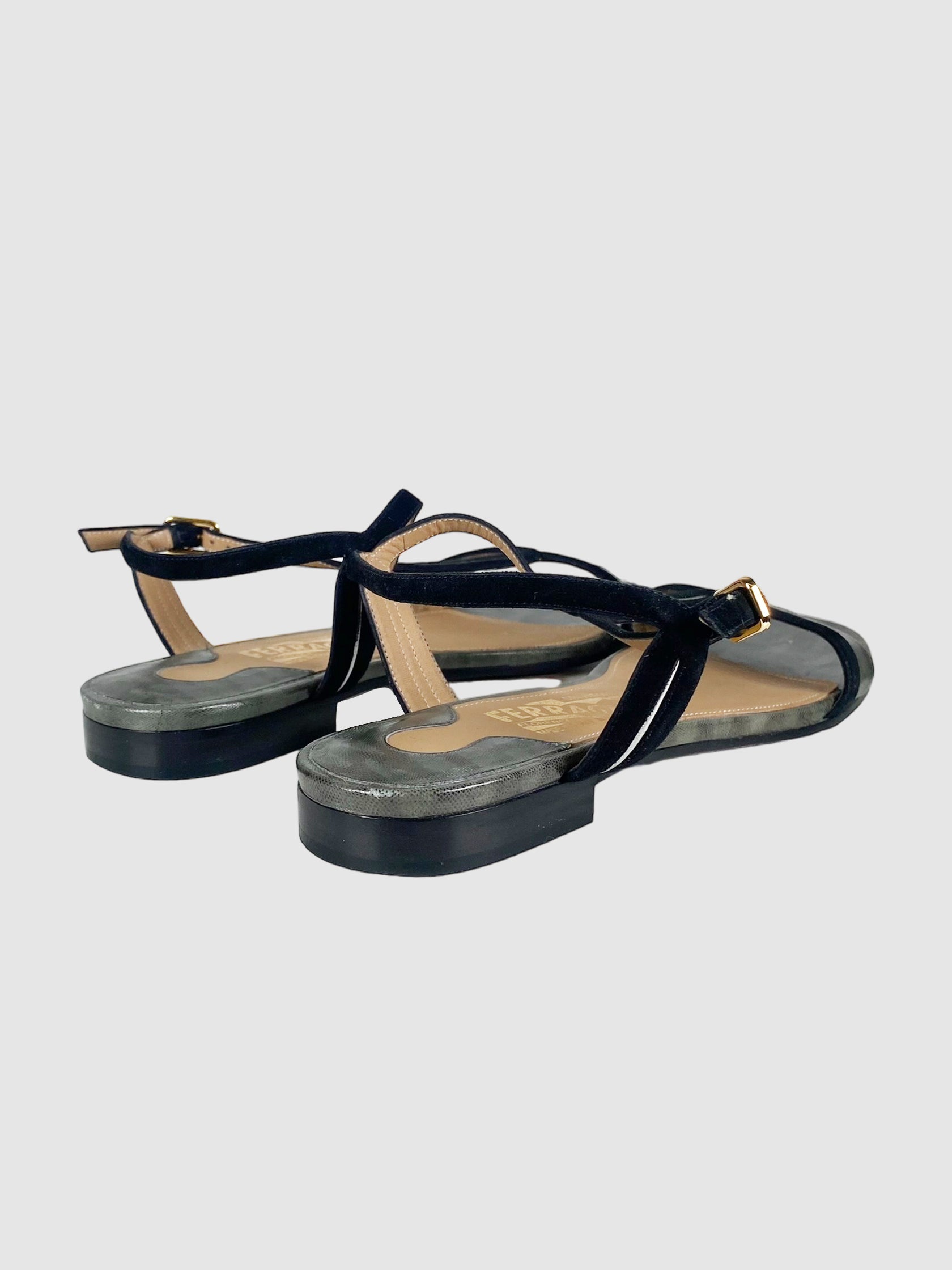 Salvatore Ferragamo Leather Sandal - Size 7.5