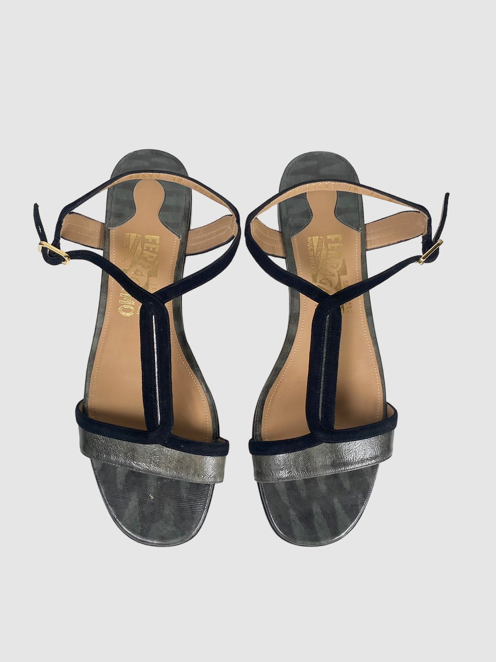 Salvatore Ferragamo Leather Sandal - Size 7.5