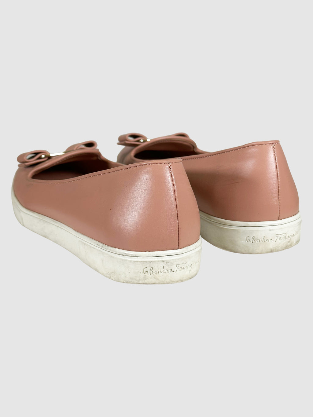 Salvatore Ferragamo Leather Slip-On Loafer Sneakers - Size 9.5