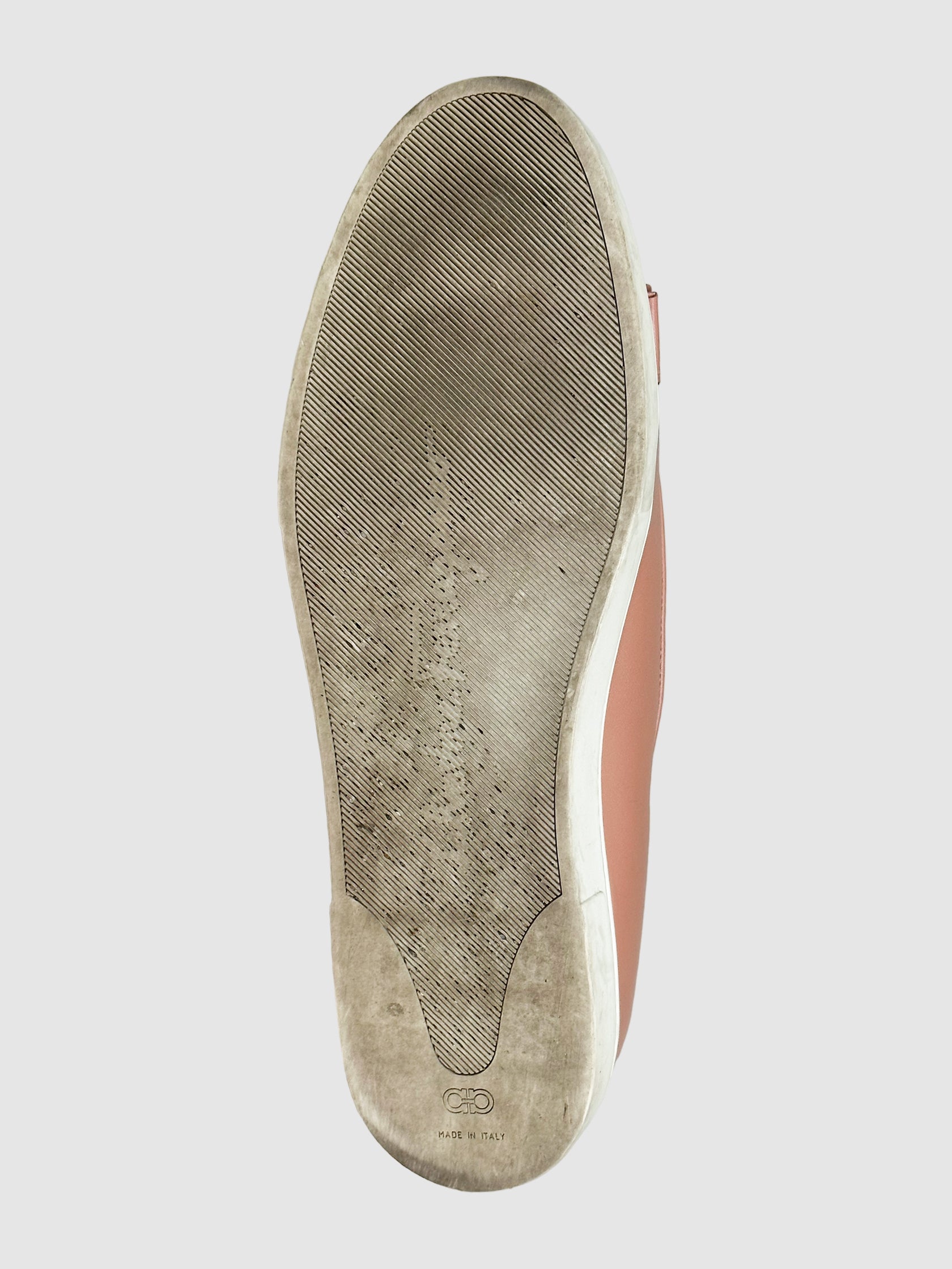 Salvatore Ferragamo Leather Slip-On Loafer Sneakers - Size 9.5