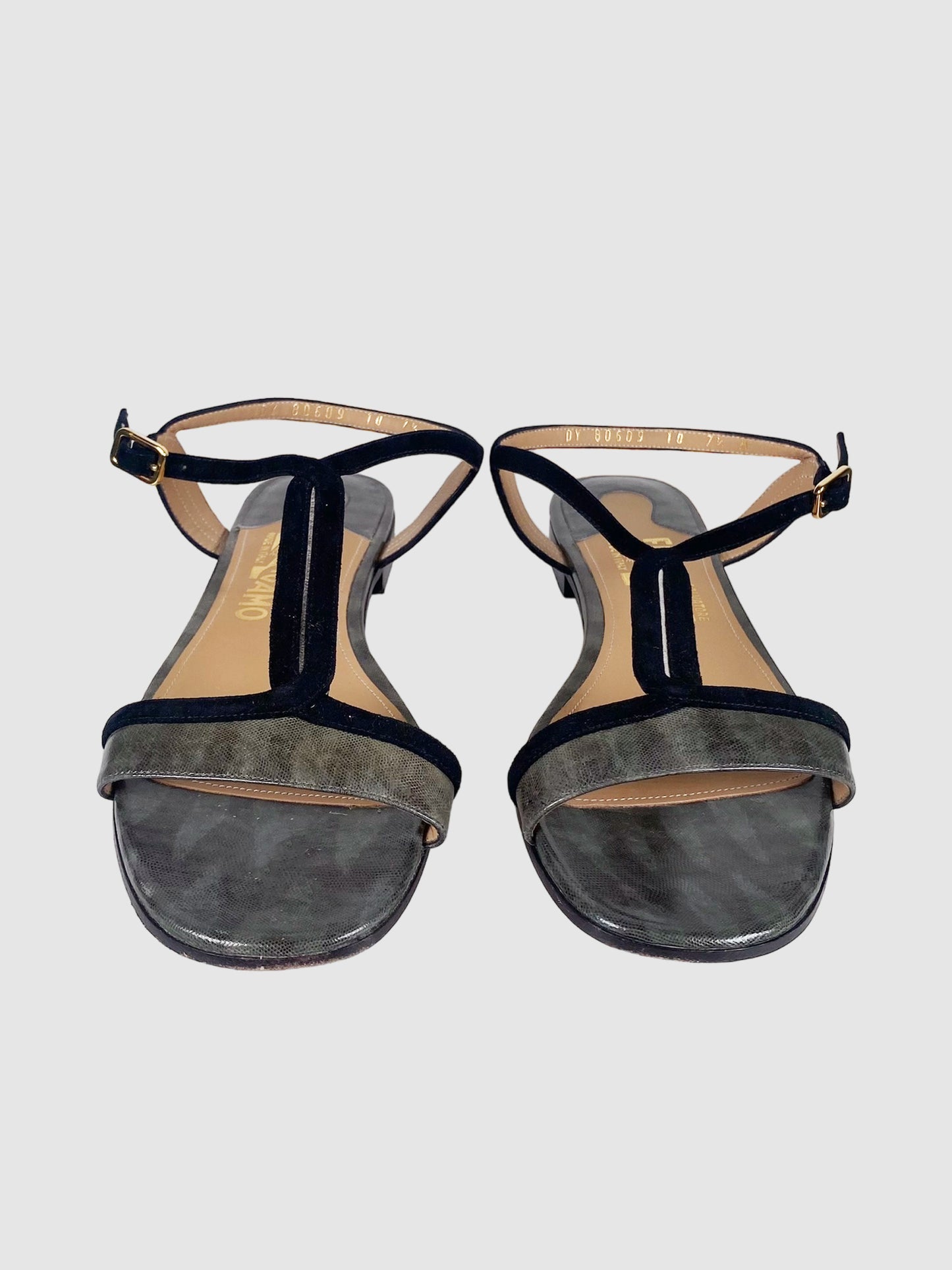 Salvatore Ferragamo Leather Sandal - Size 7.5