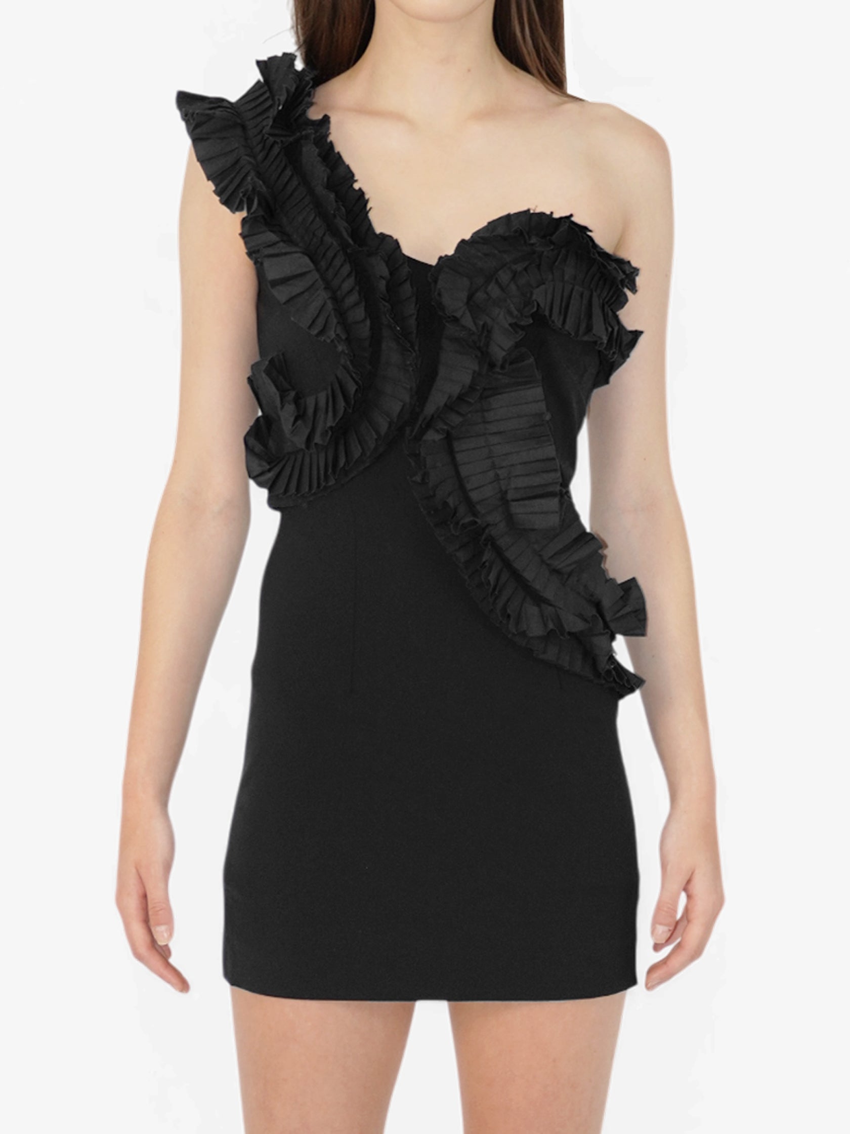 Asymmetrical Ruffled Dress