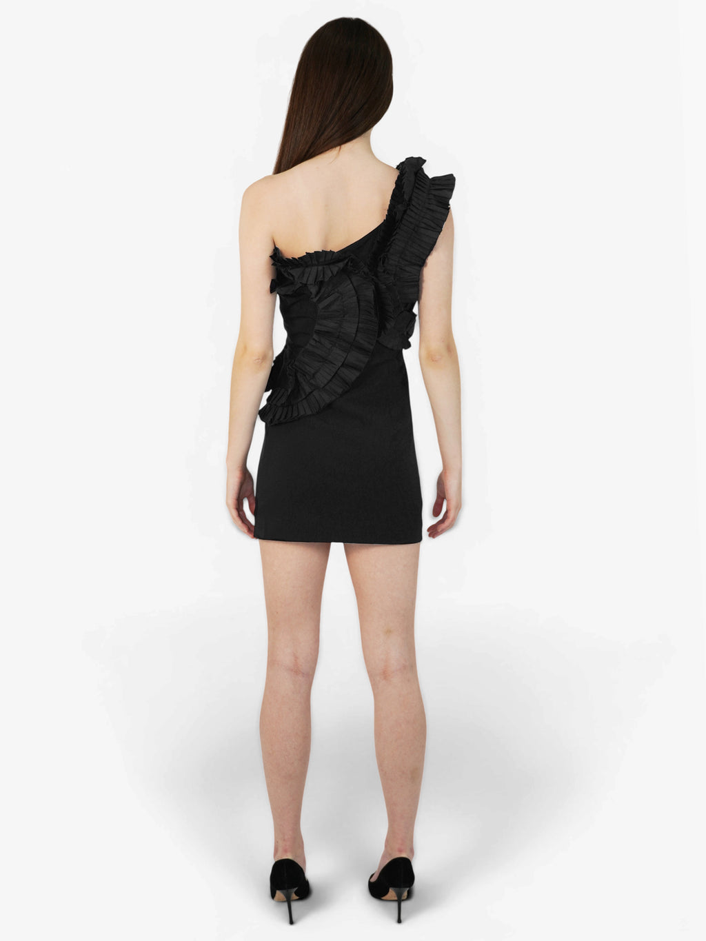 Asymmetrical Ruffled Dress