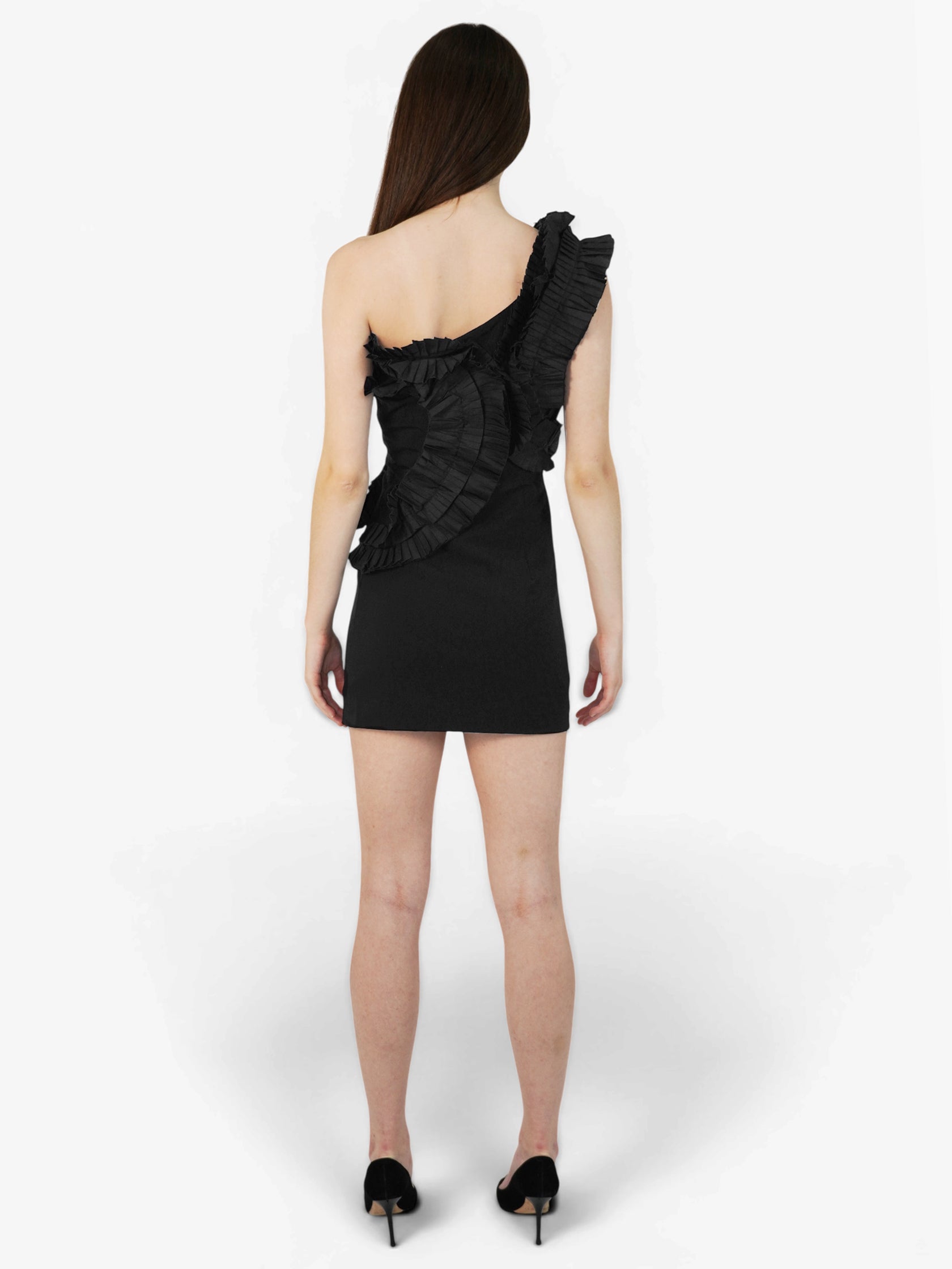 Asymmetrical Ruffled Dress