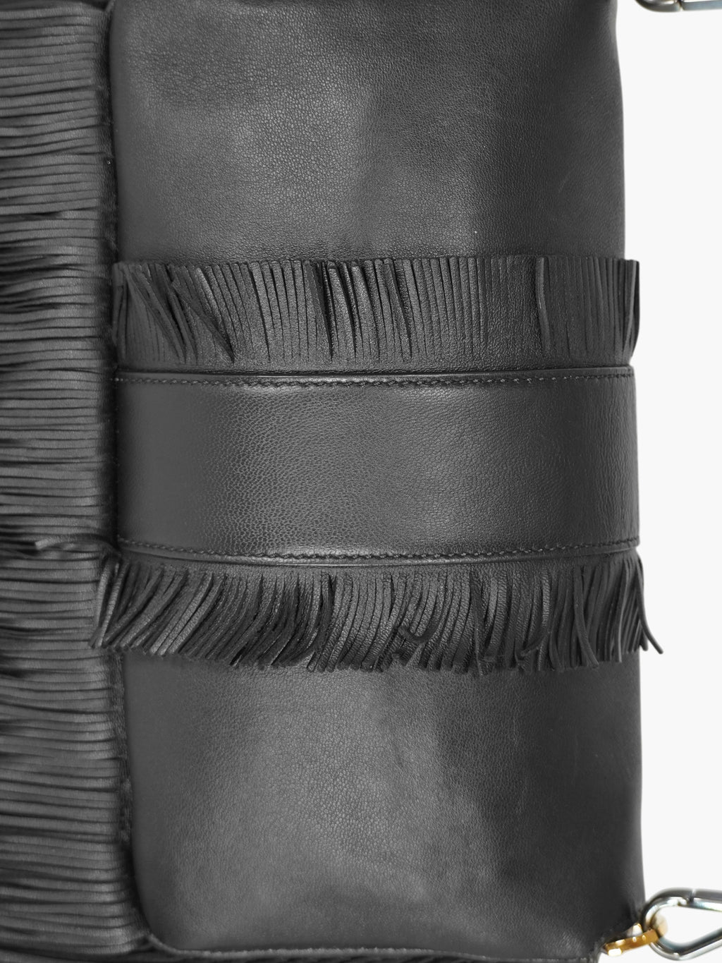 Fringed Baguette Bag