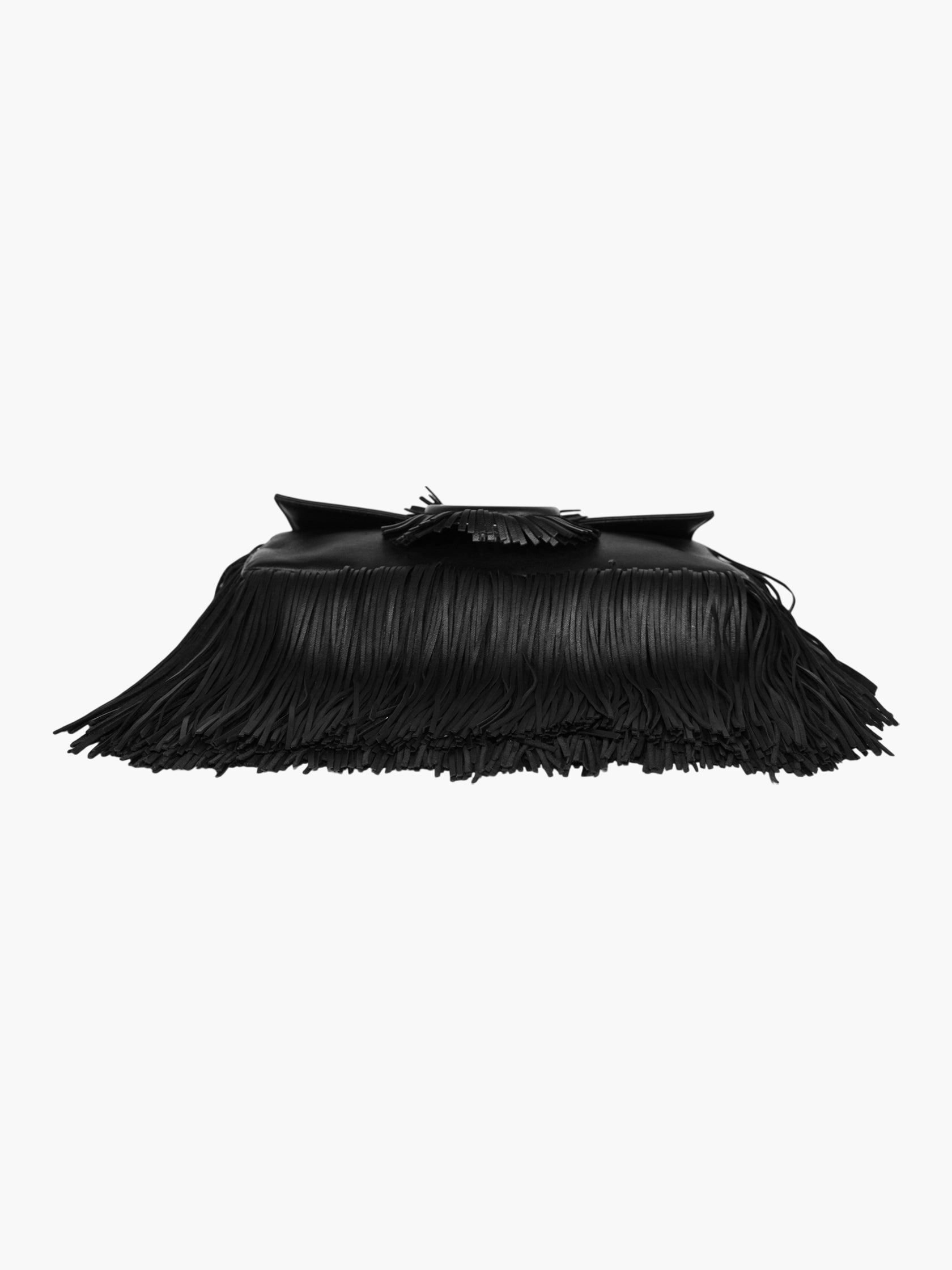 Fringed Baguette Bag