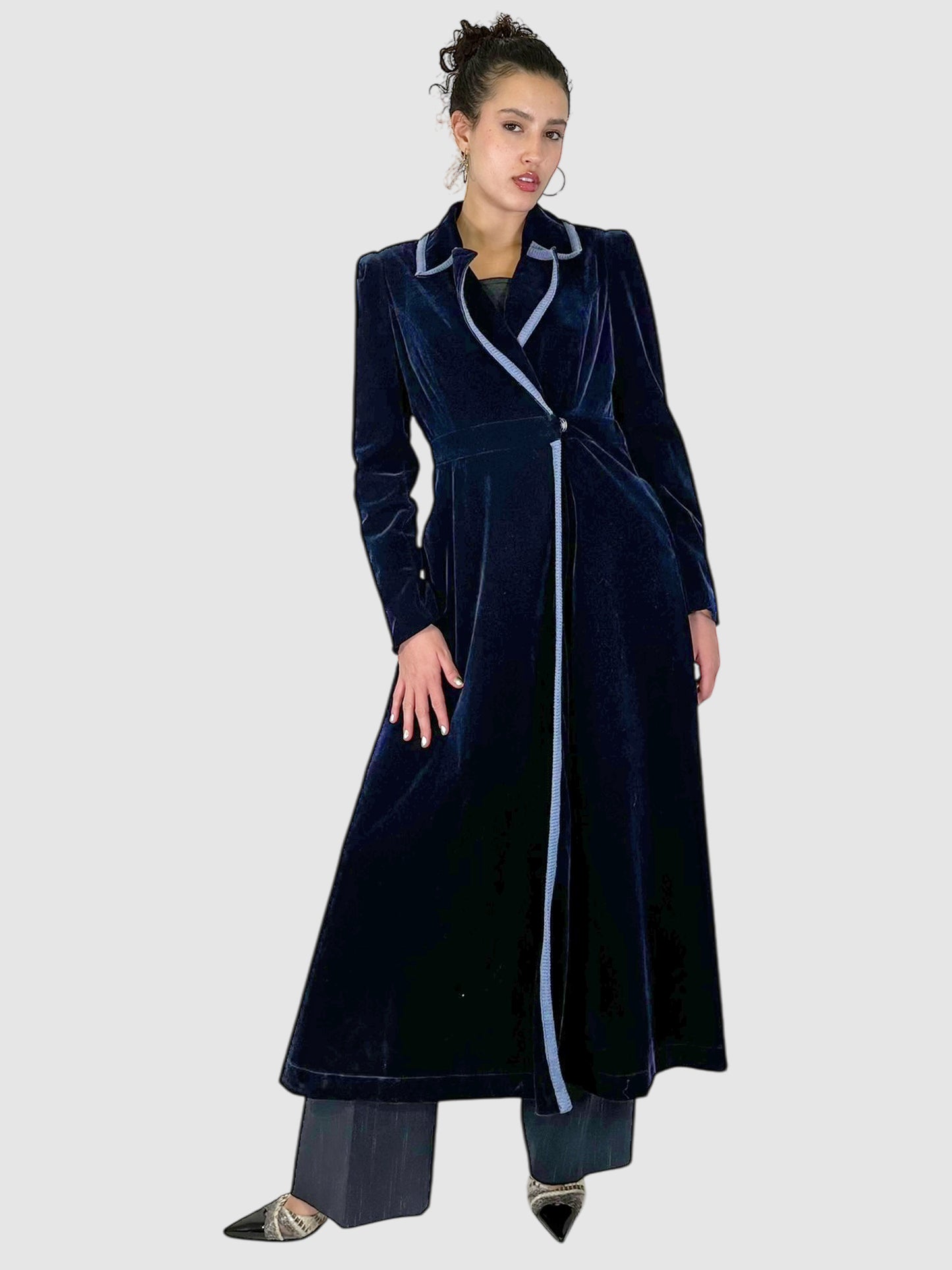 Long Collared Evening Coat - Size XXL