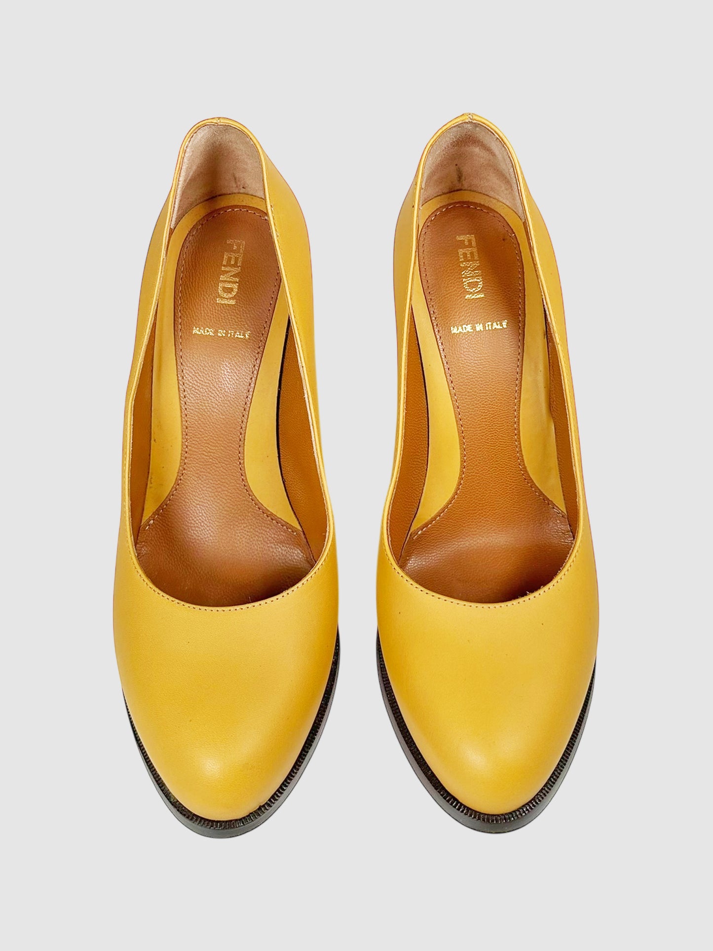 Striped Heel Pumps