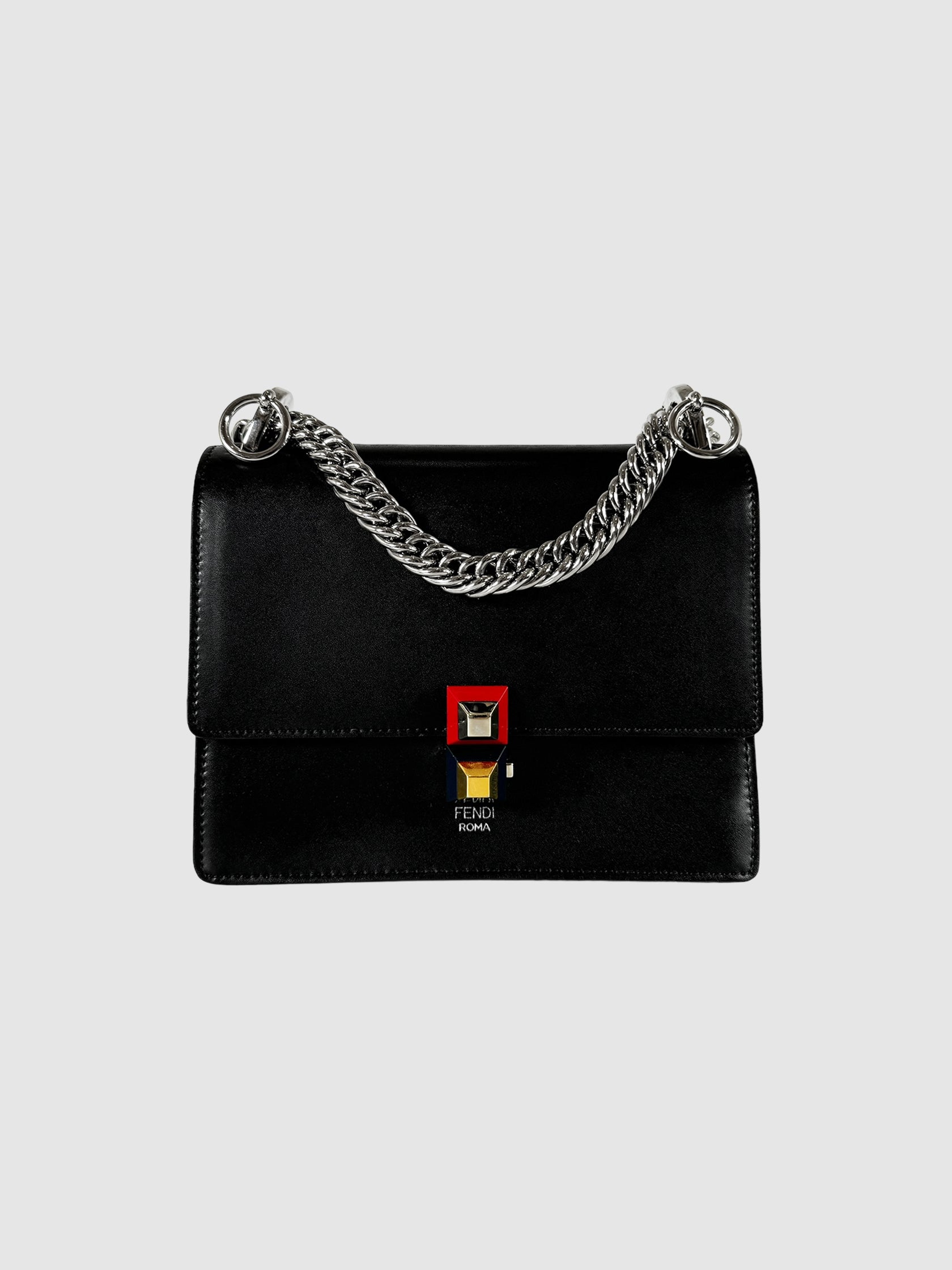 Fendi 2016 Kan I Mini Leather Chain Shoulder Bag Consignment Secondhand Designer Luxury Resale Toronto Trendy