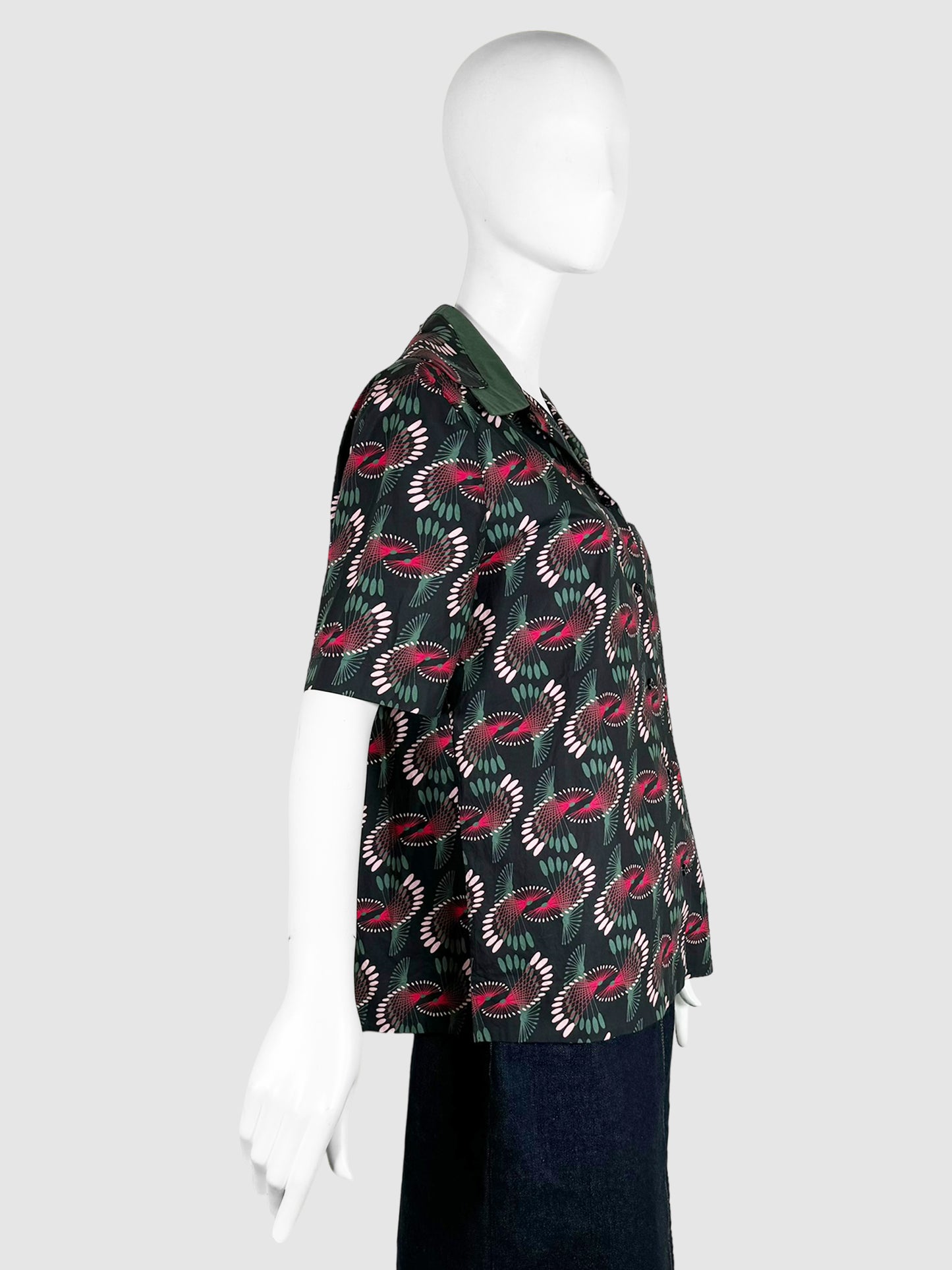 Printed Button-Up Top - Size 40