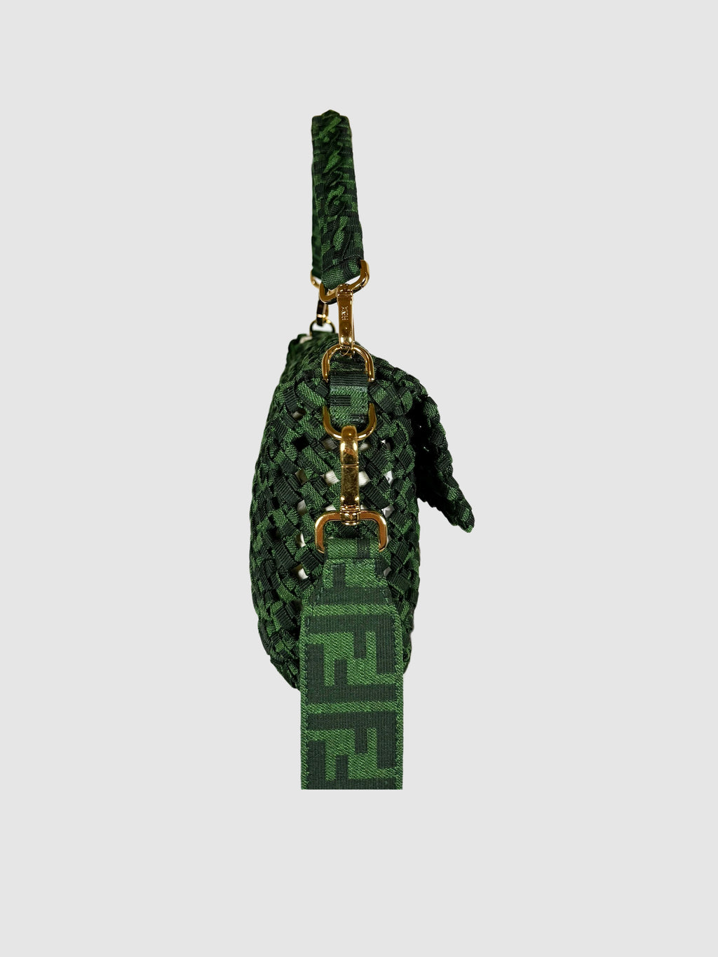 Jacquard Woven Baguette Bag