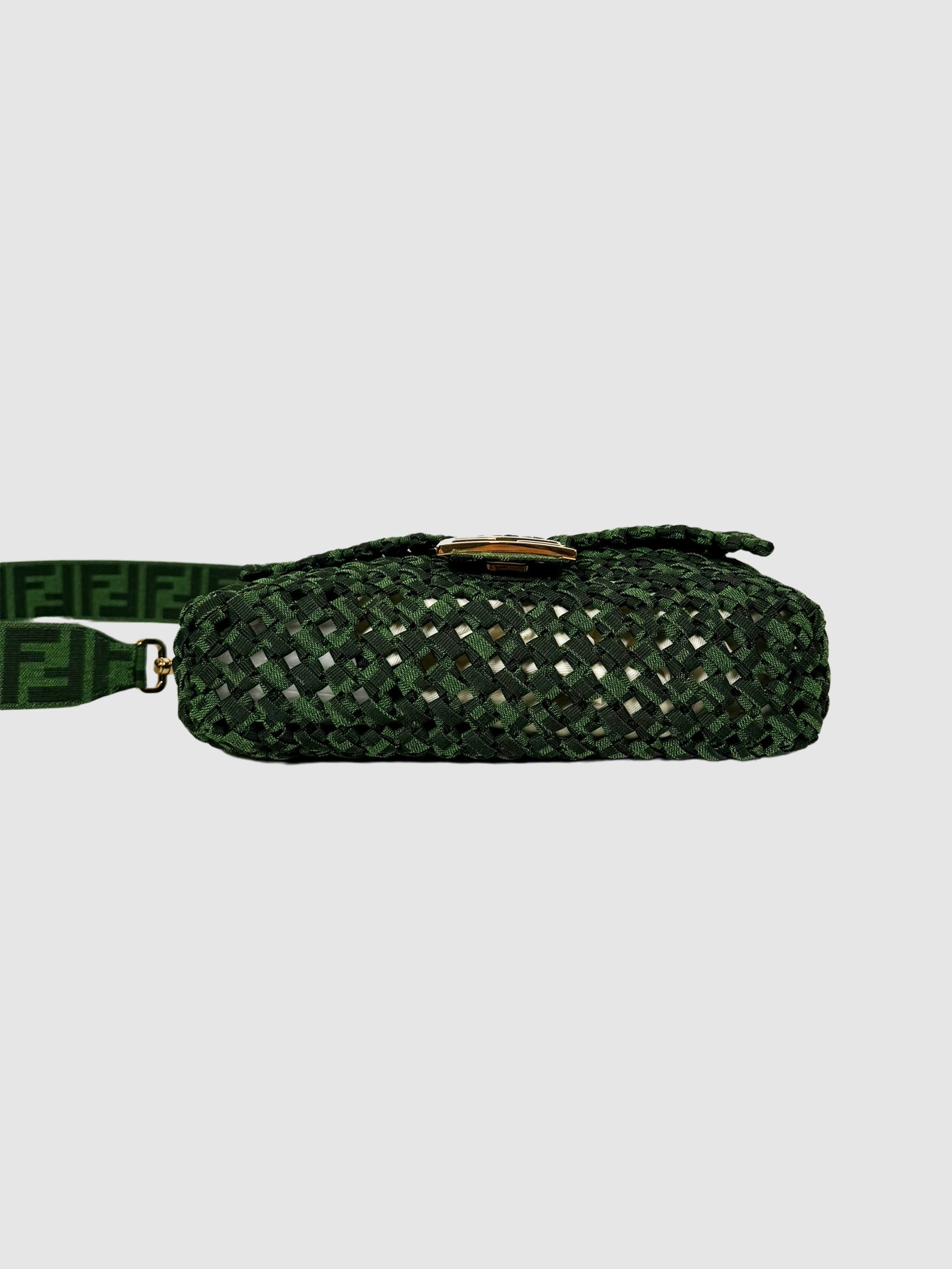 Jacquard Woven Baguette Bag