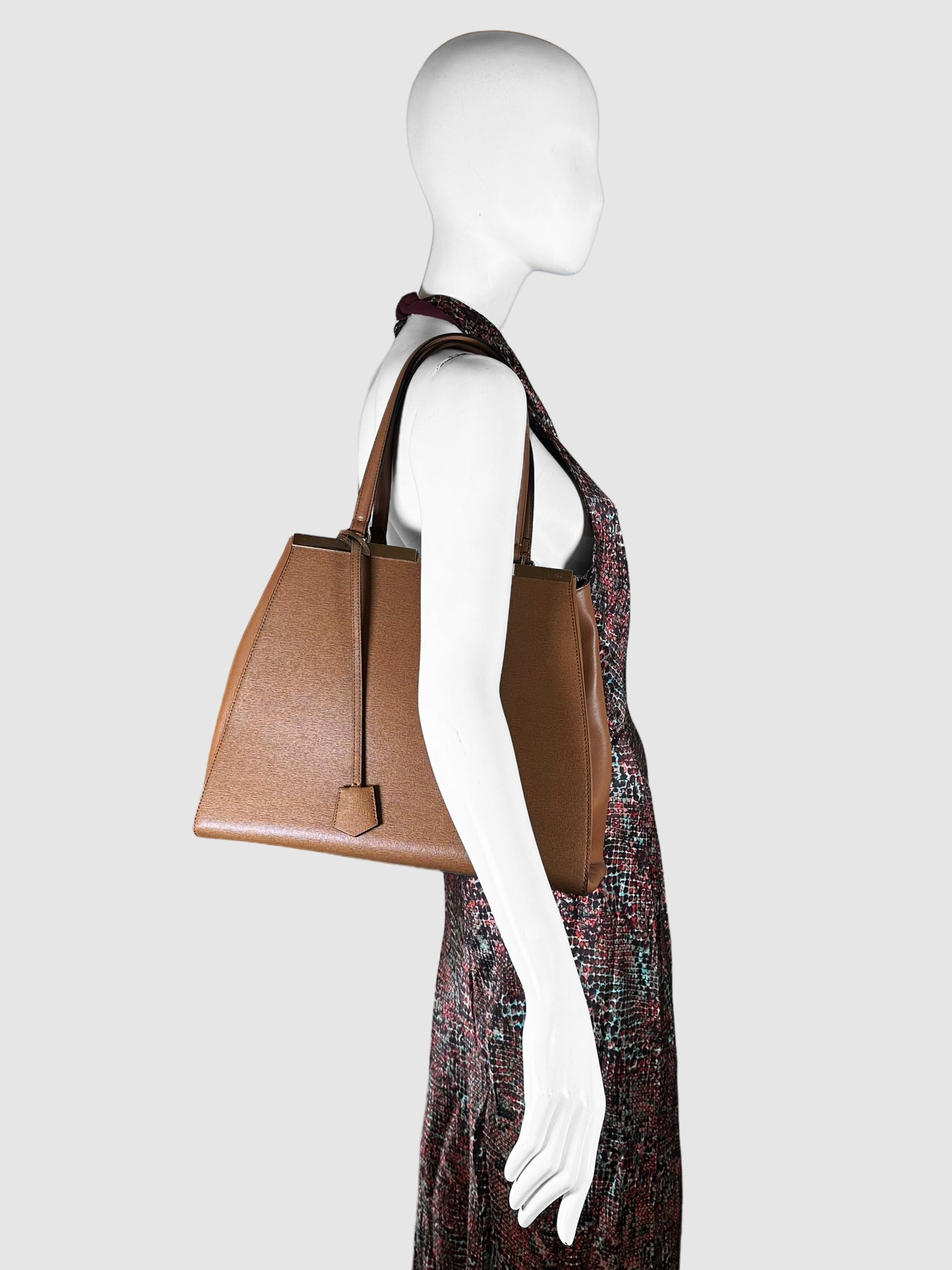 Fendi Brown Leather 3Jours Tote Bag Consignment Secondhand Designer Luxury Resale Toronto Trendy