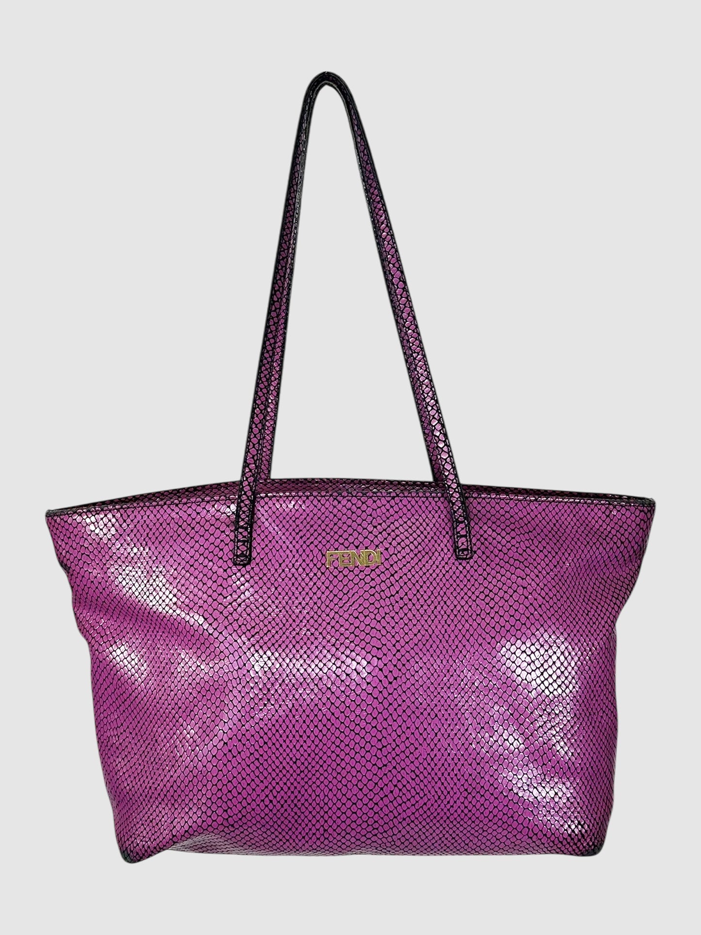 Embossed Leather Tote Bag