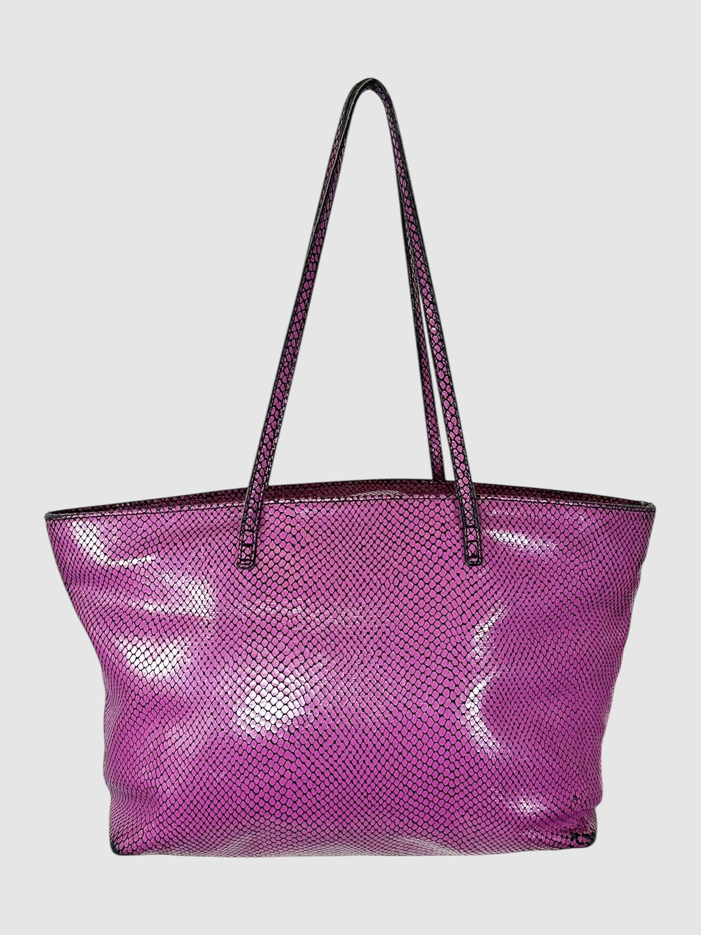 Embossed Leather Tote Bag