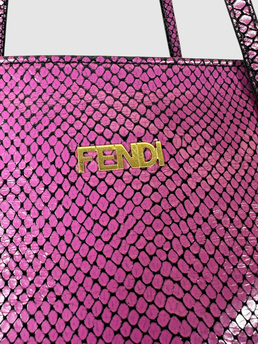 Embossed Leather Tote Bag