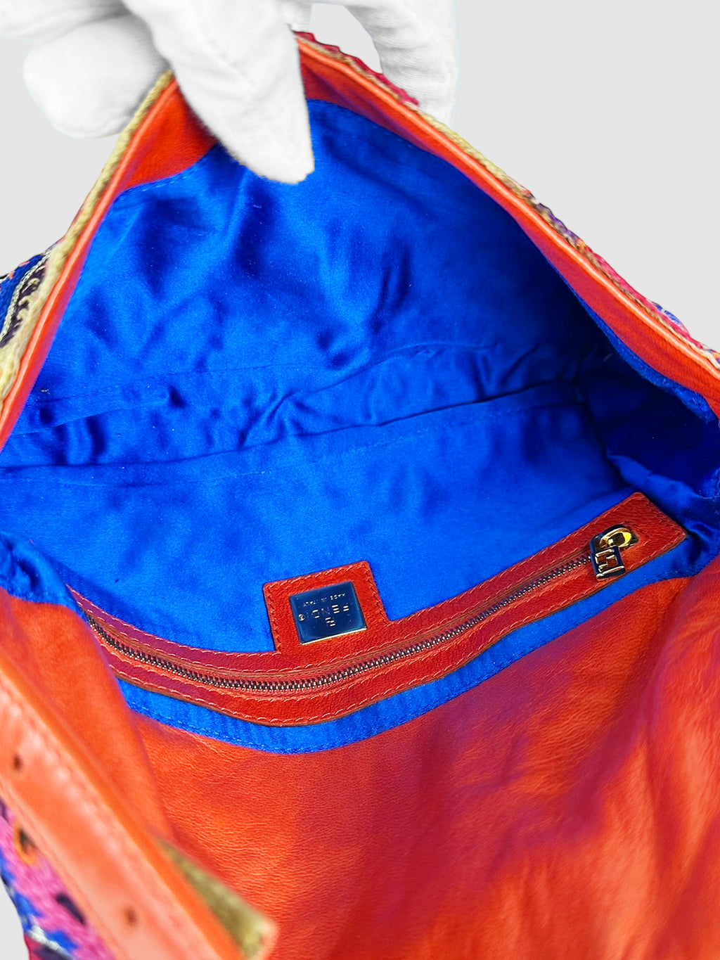 Embroidered Baguette Bag