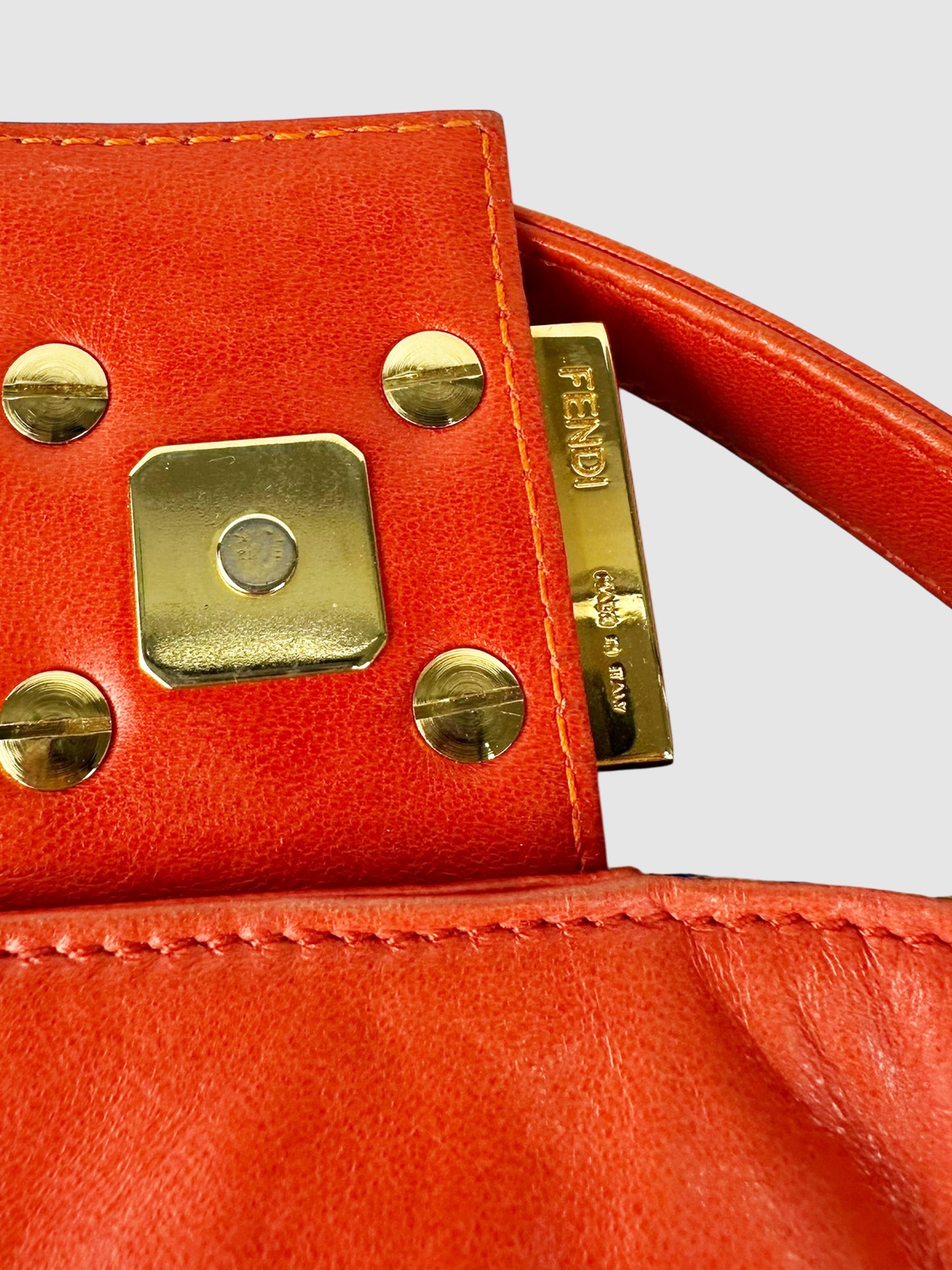 Embroidered Baguette Bag