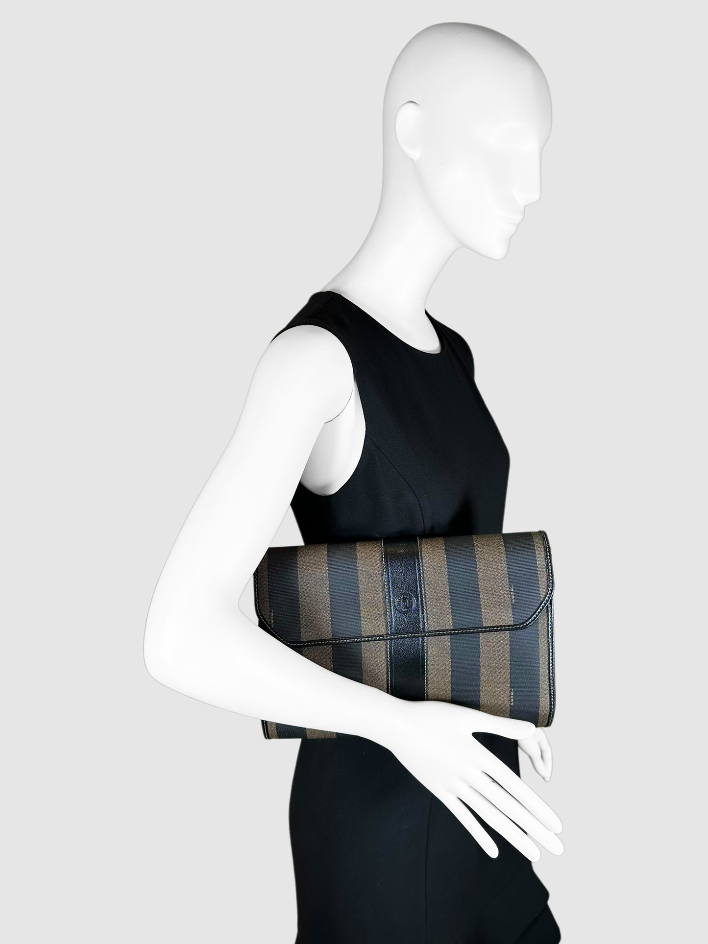 Pequin Stripe Envelope Clutch