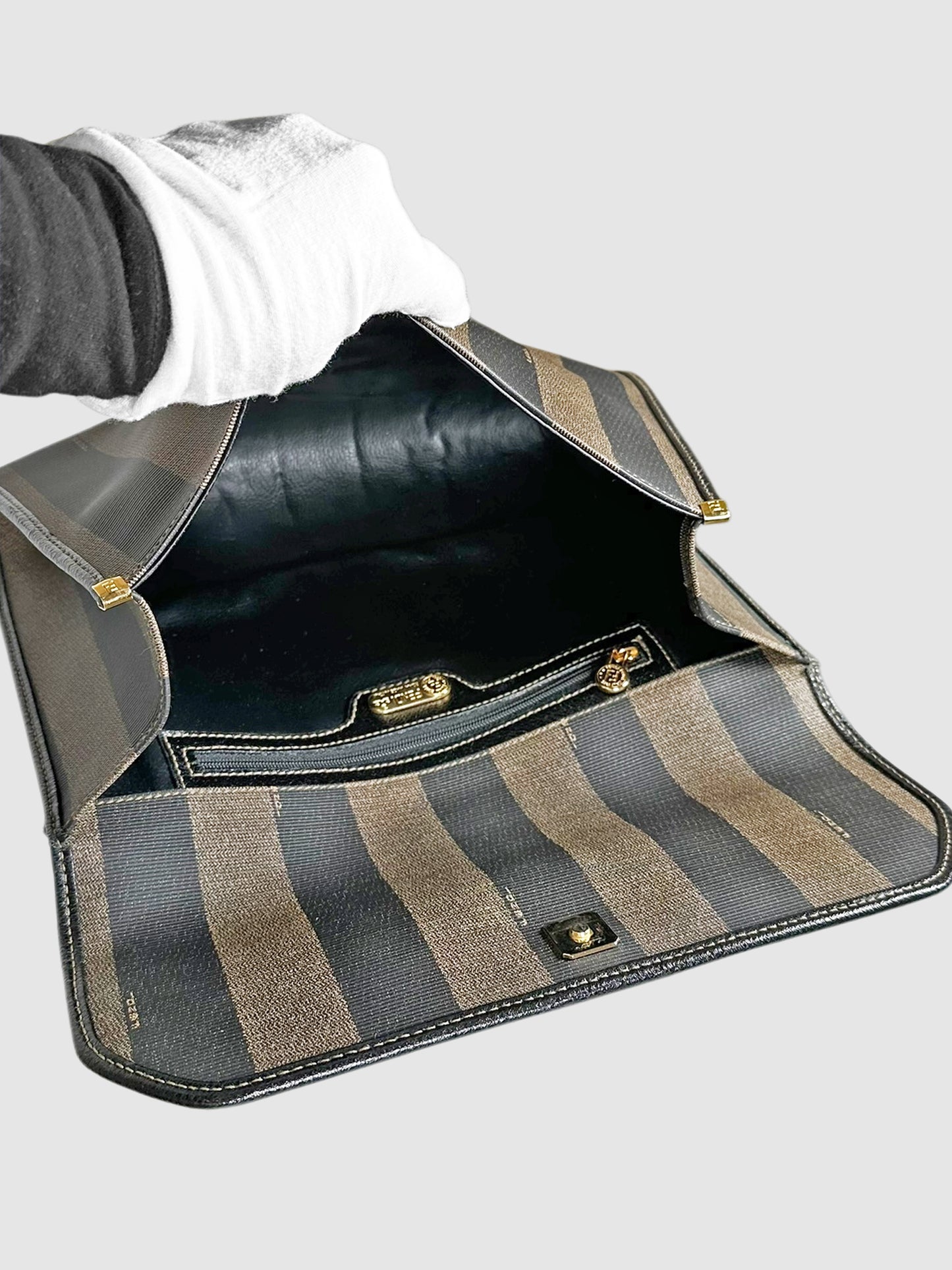 Pequin Stripe Envelope Clutch