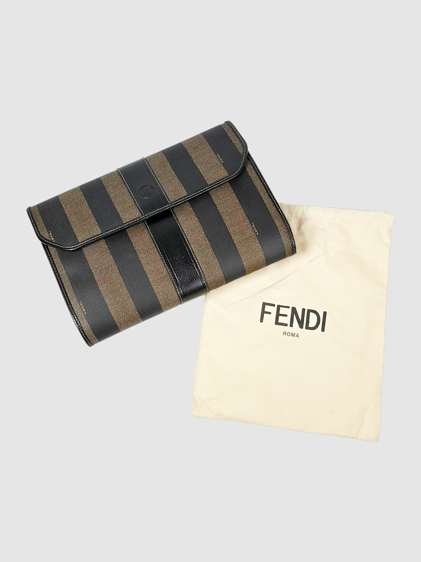 Pequin Stripe Envelope Clutch