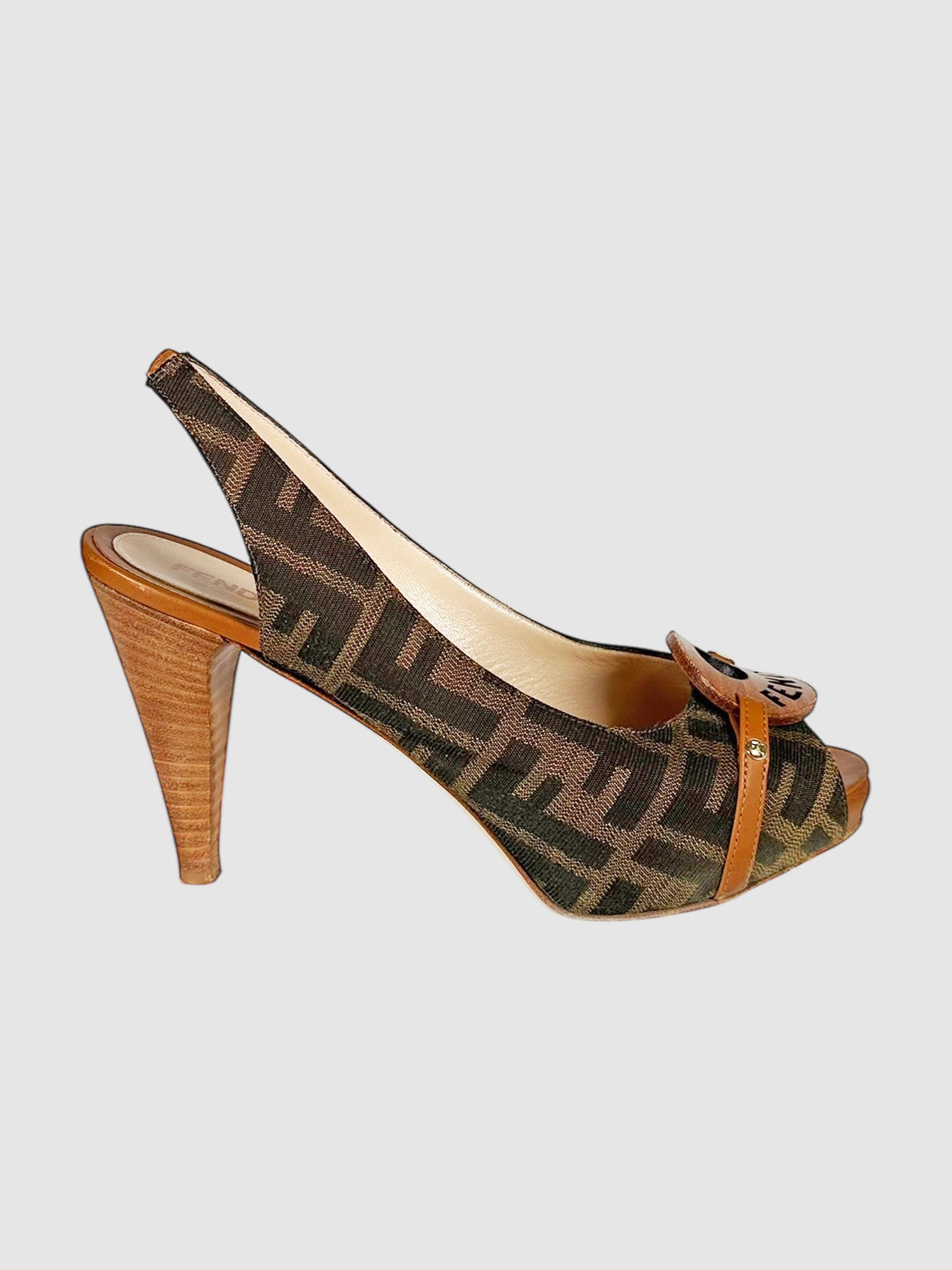 Zucca Canvas Slingback Pumps - Size 36