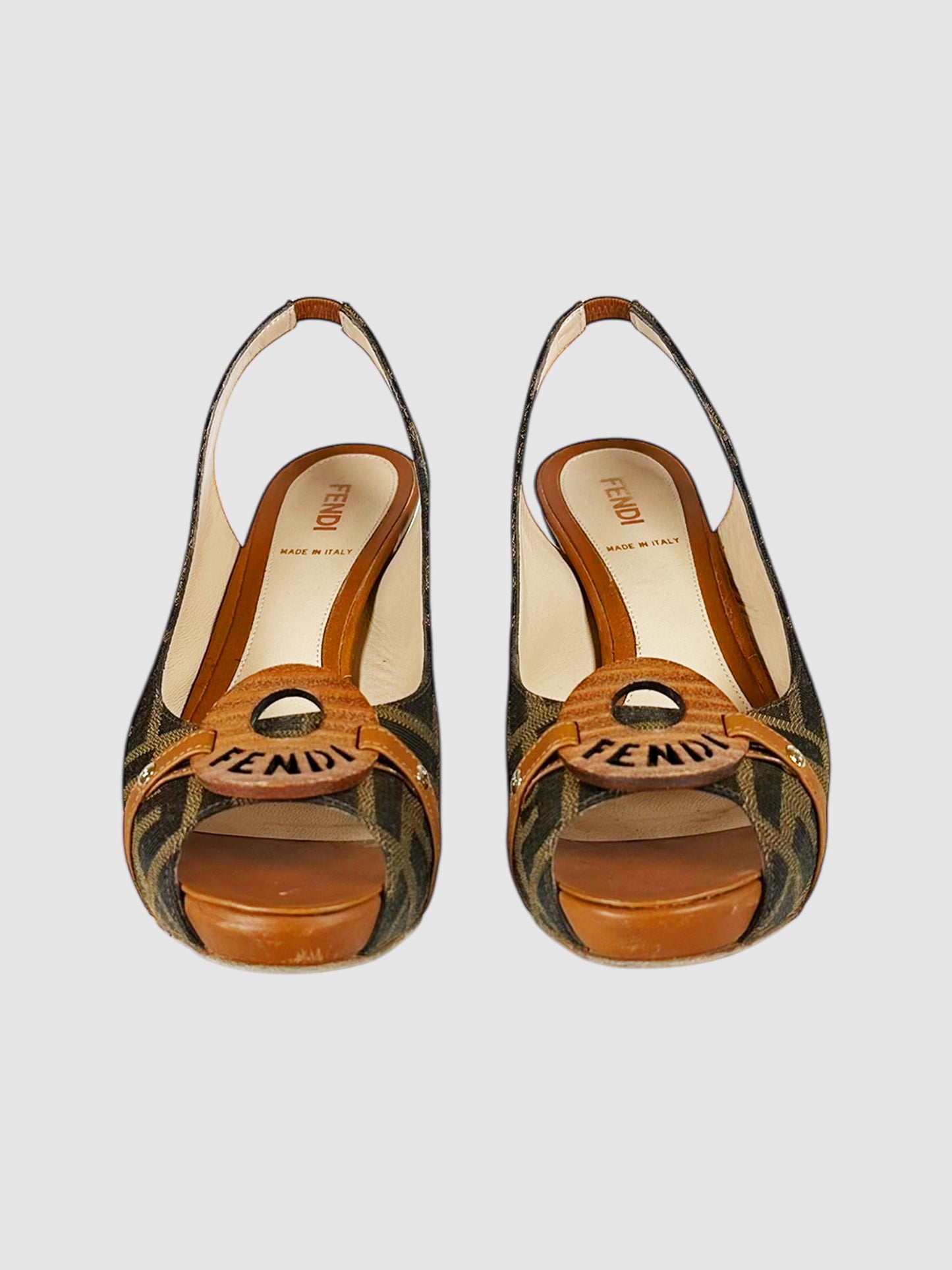 Zucca Canvas Slingback Pumps - Size 36