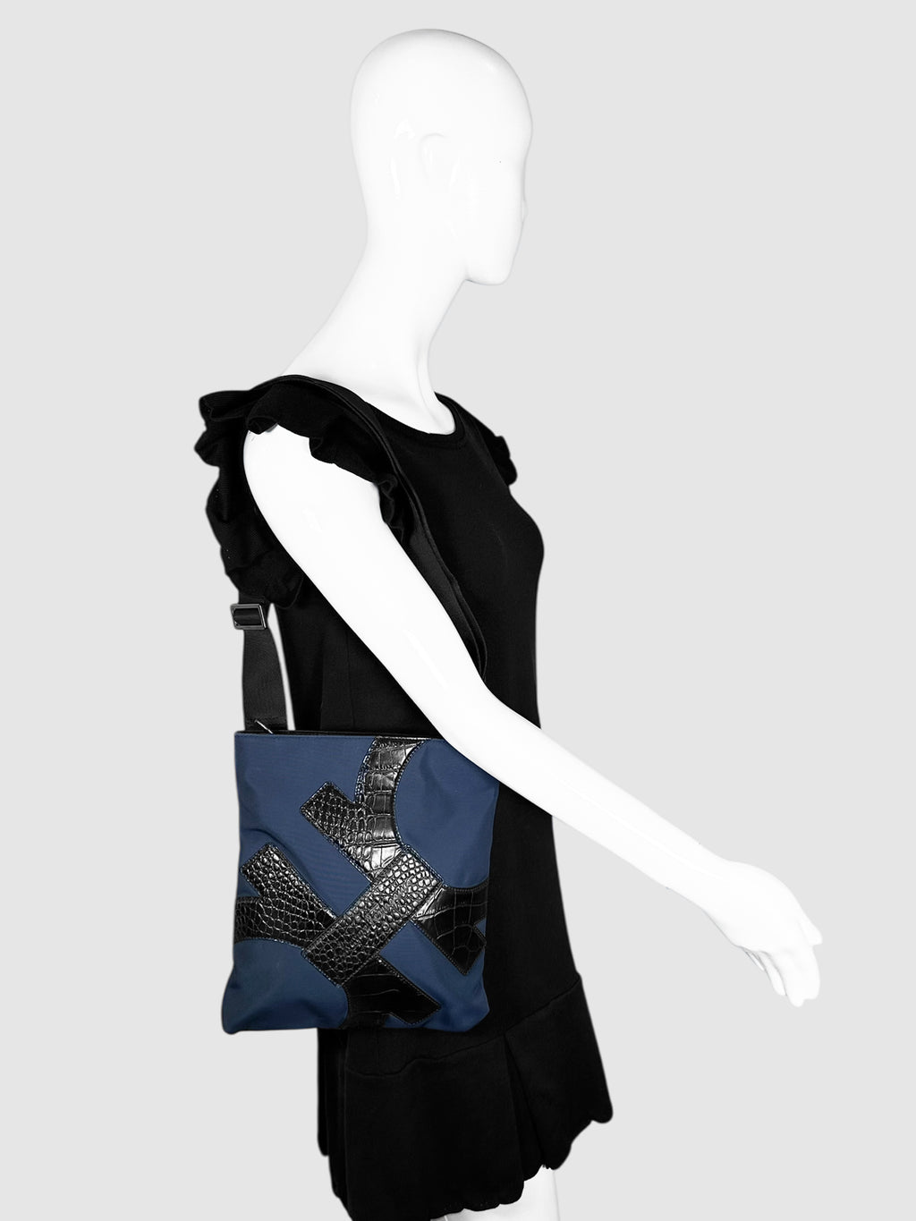 Nylon Logo Shoulder Bag