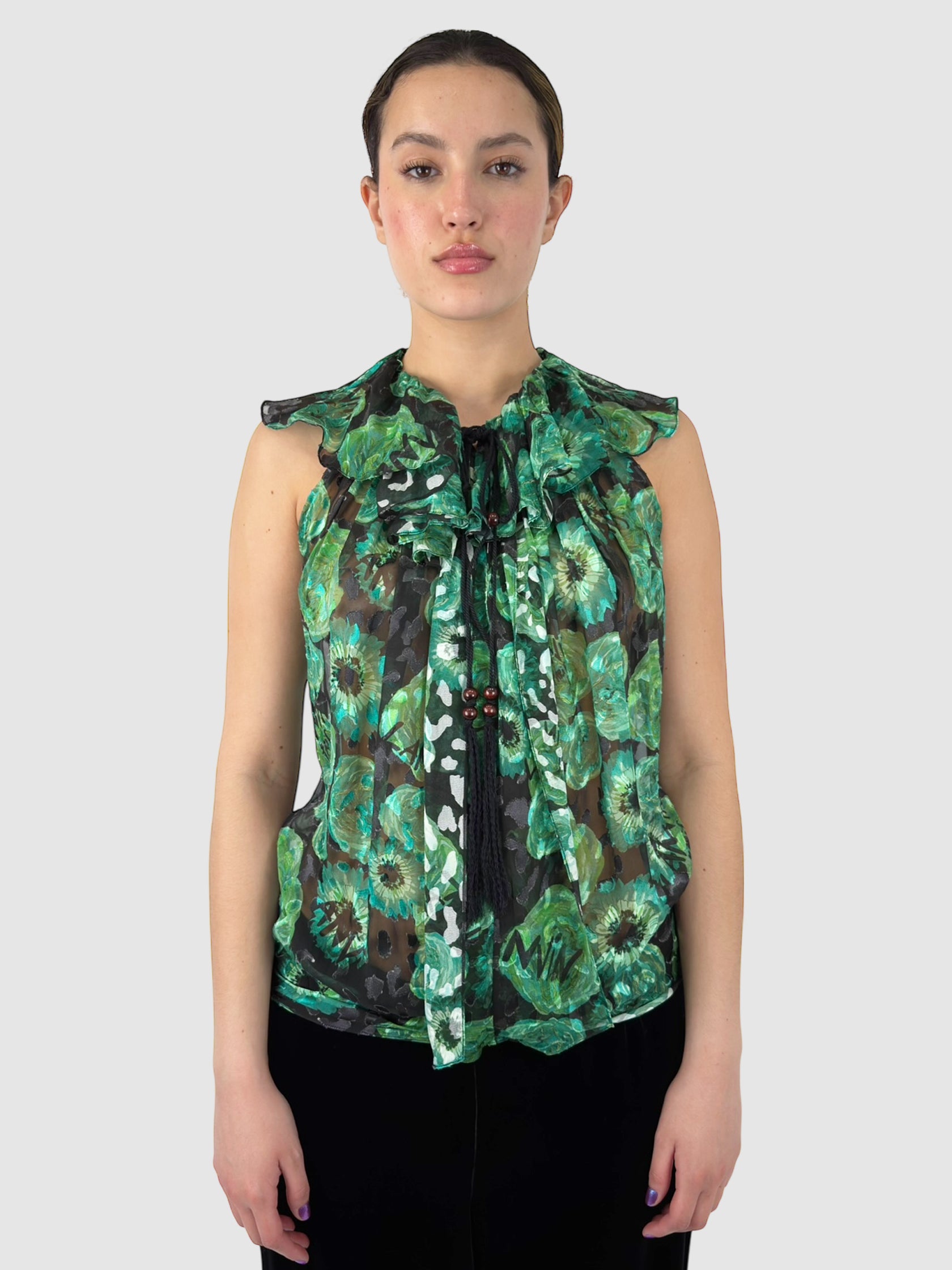 Silk Floral Top