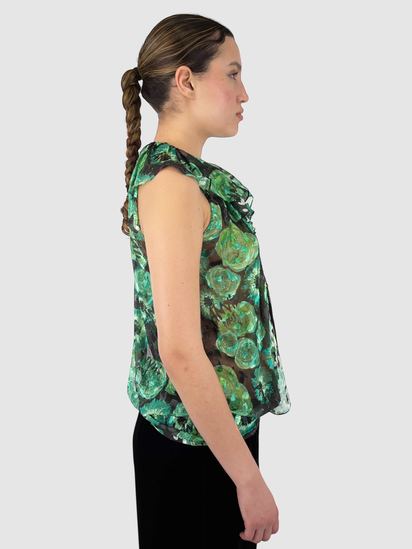 Silk Floral Top