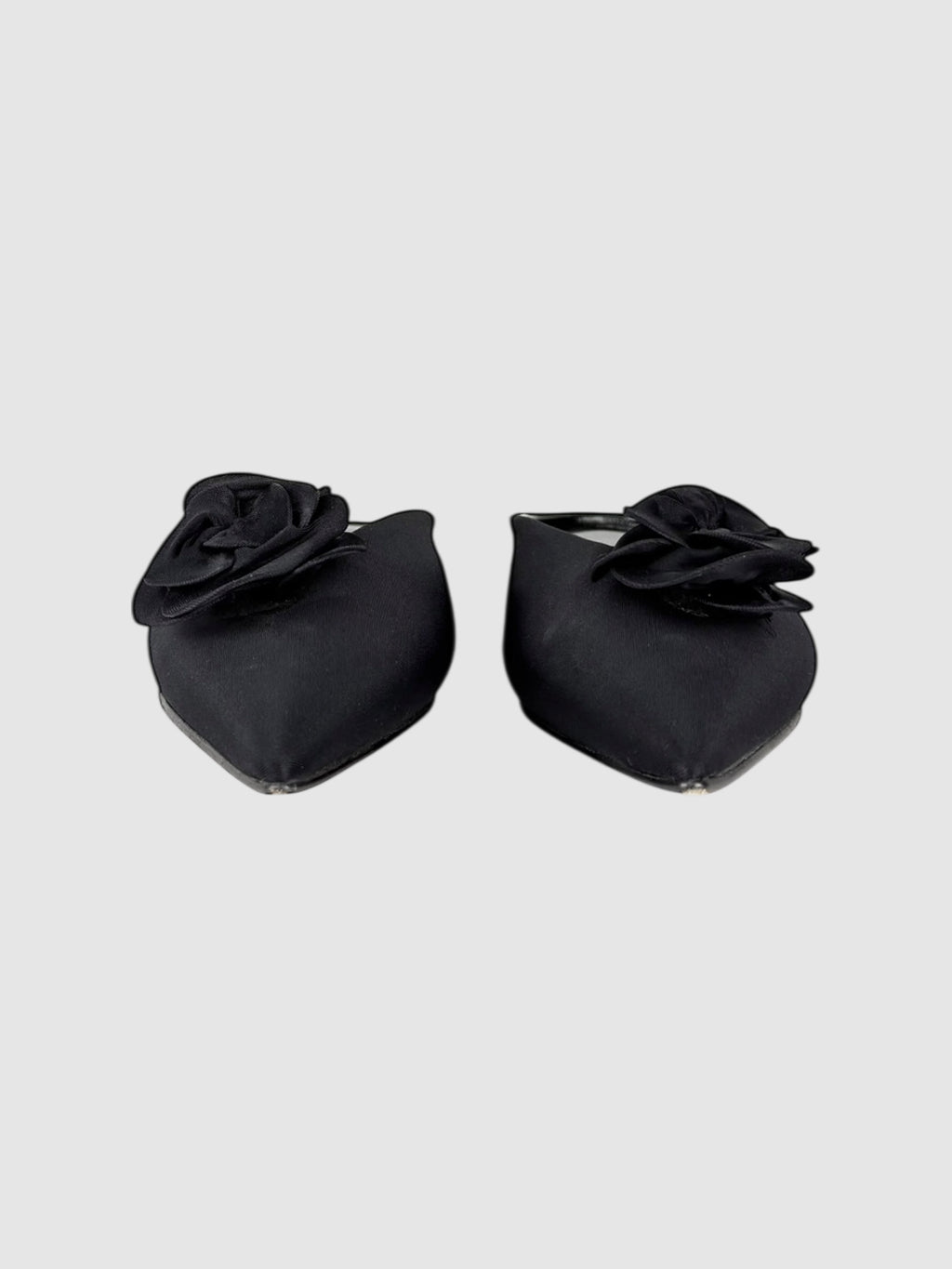 Satin Flower Mules