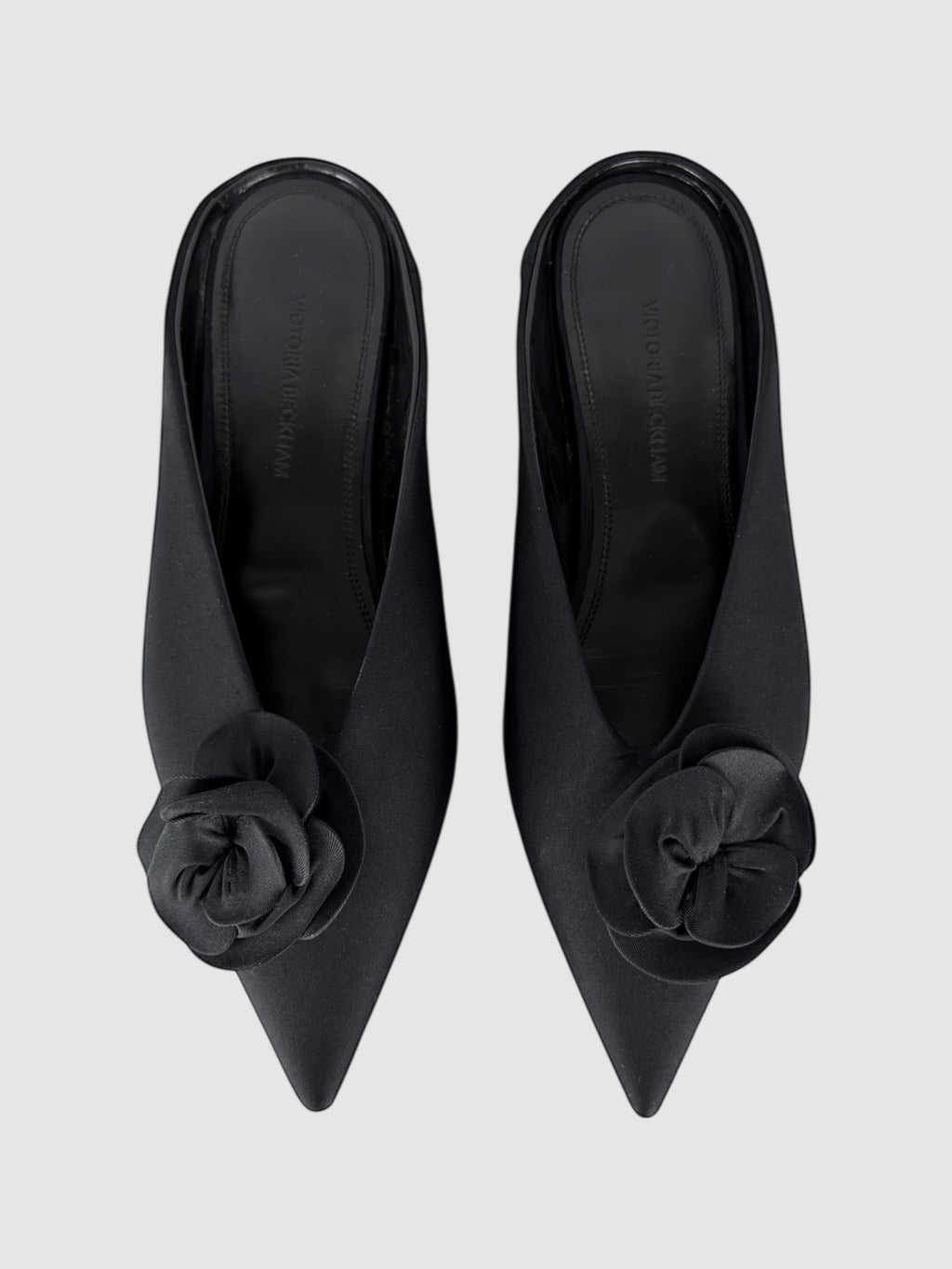 Satin Flower Mules