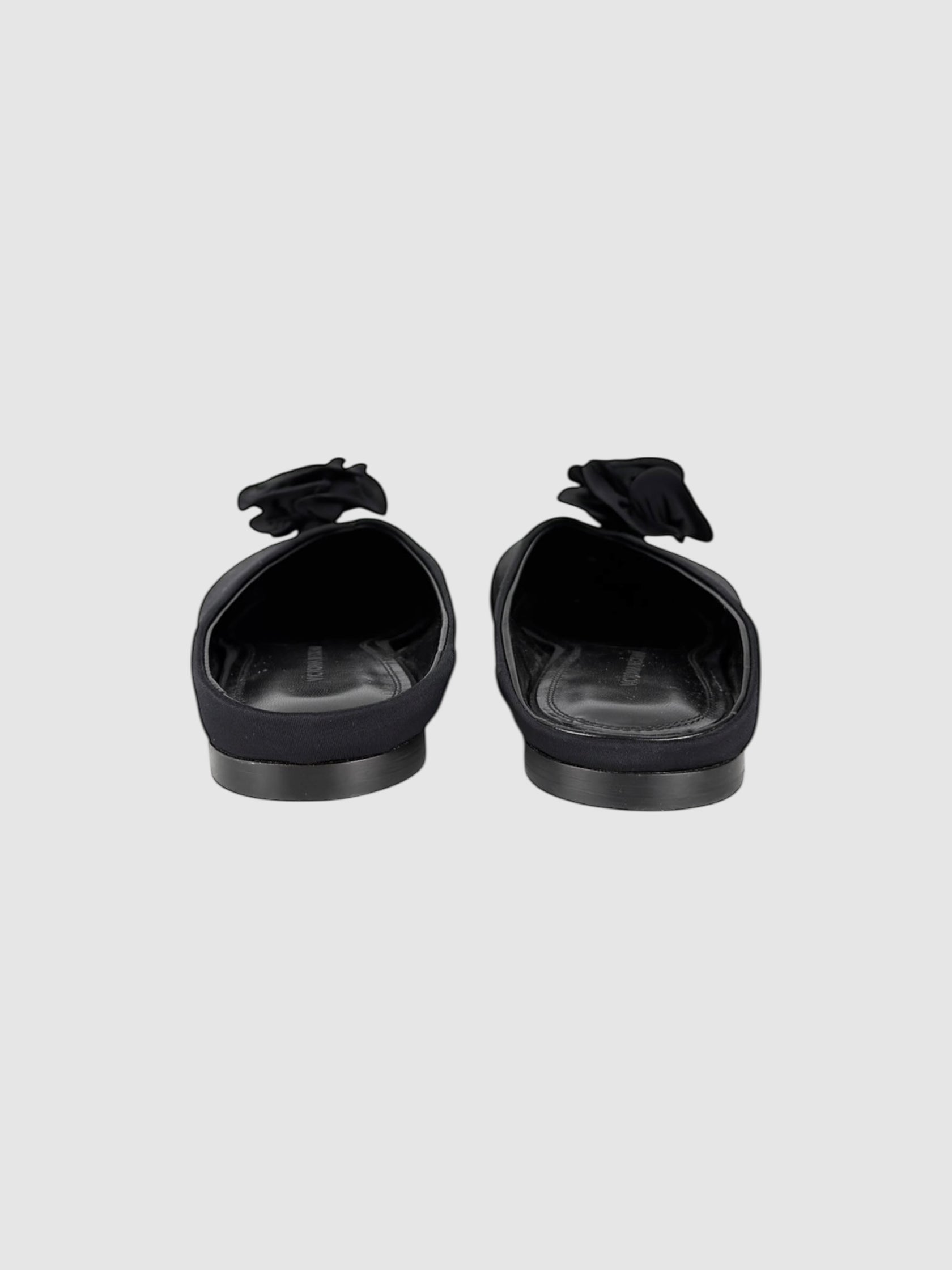 Satin Flower Mules