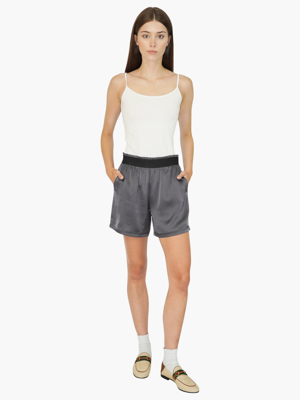 Satin Track Shorts