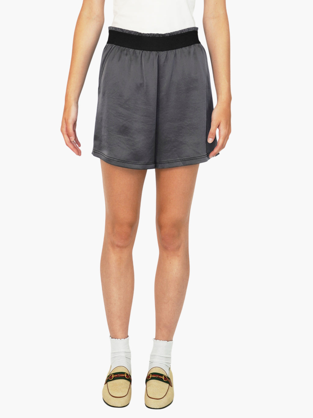 Satin Track Shorts