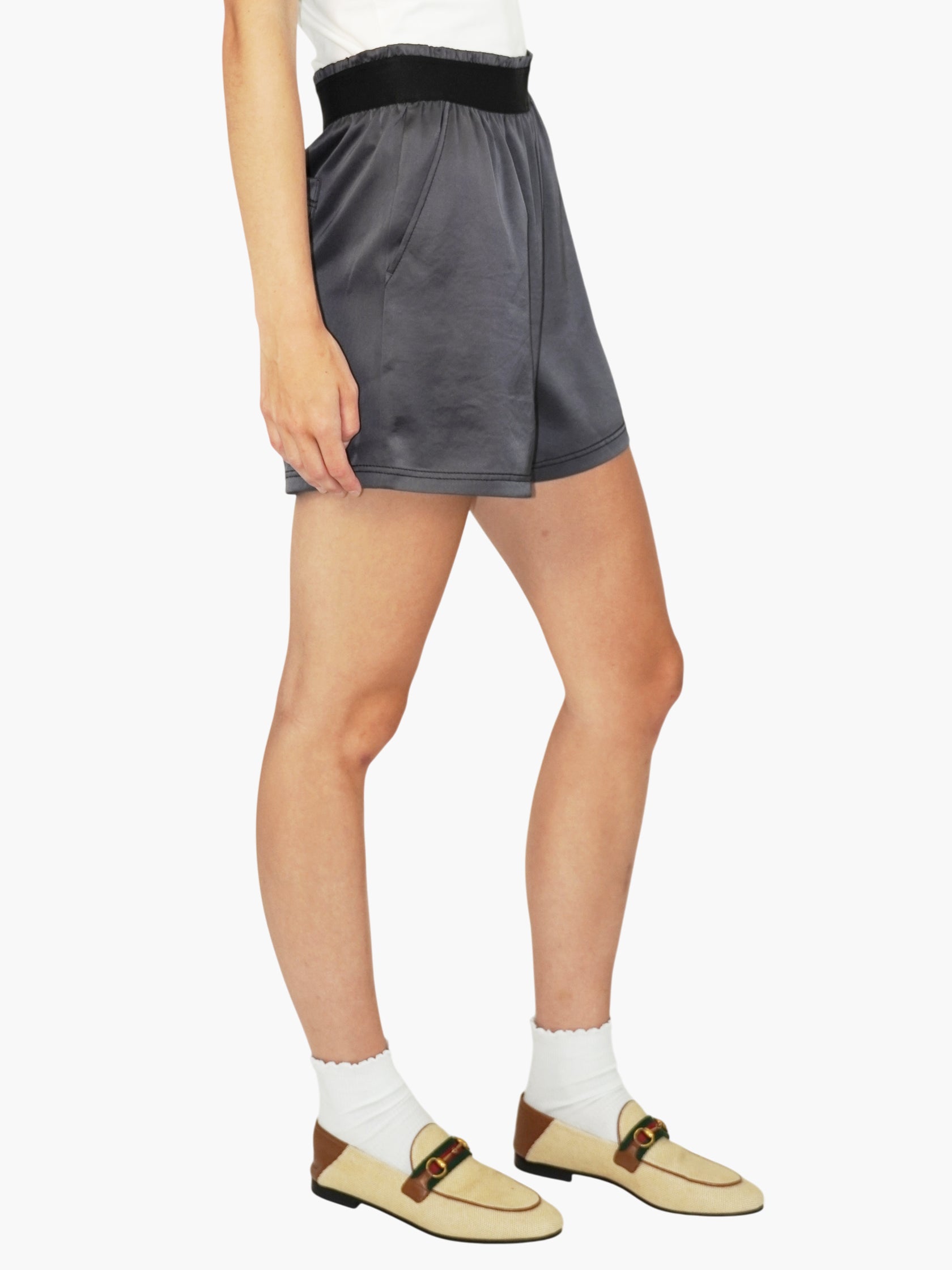 Satin Track Shorts