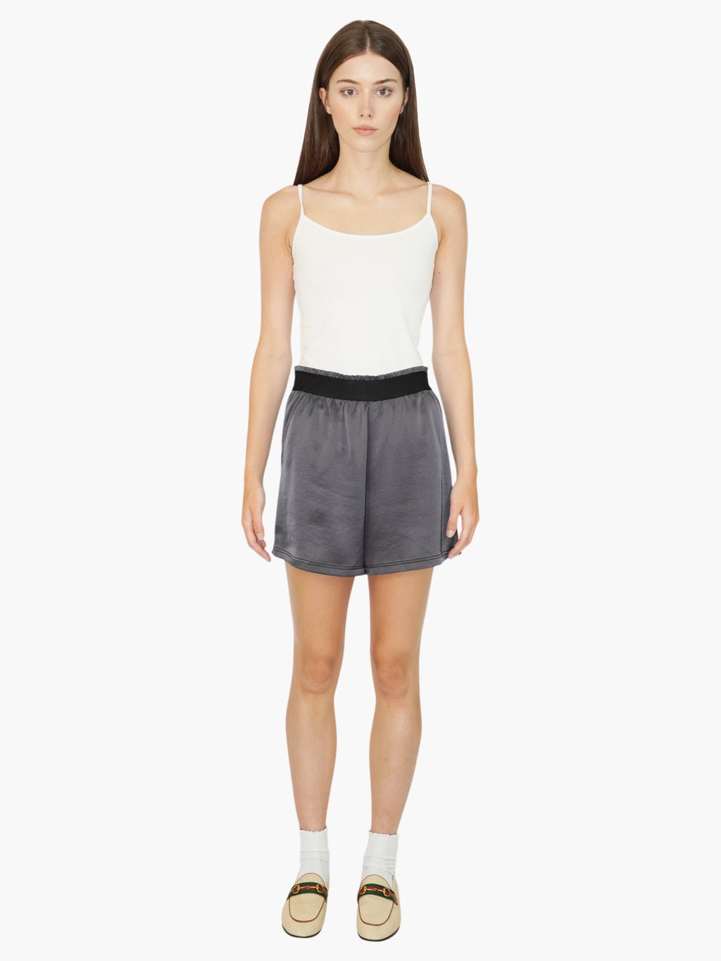 Satin Track Shorts