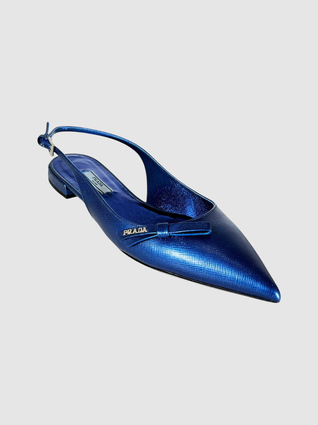 Saffiano Slingback Flats