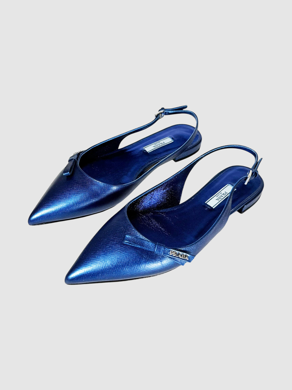 Saffiano Slingback Flats