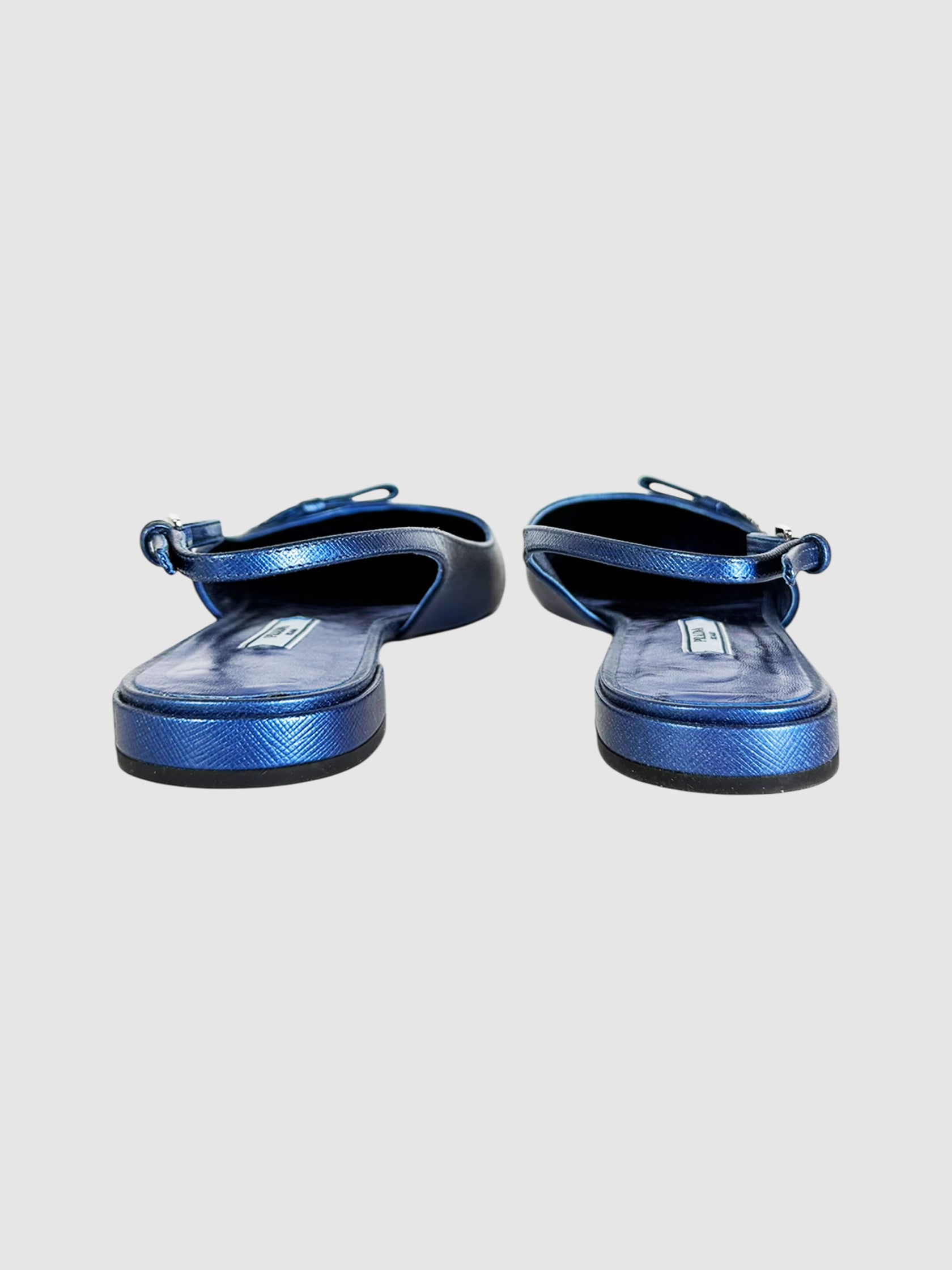 Saffiano Slingback Flats